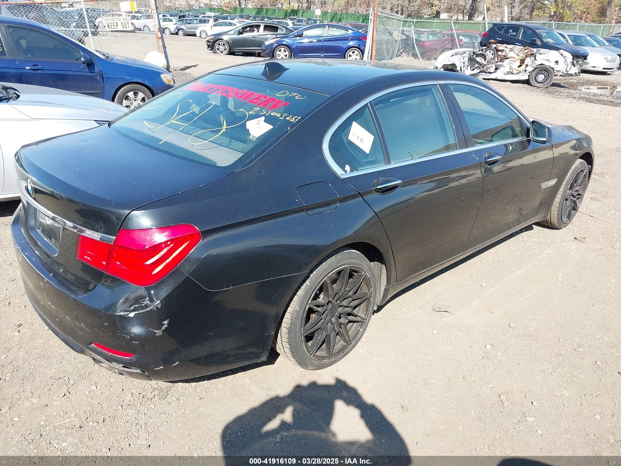 2011 Bmw 750i Xdrive Black vin: WBAKC6C59BC395045