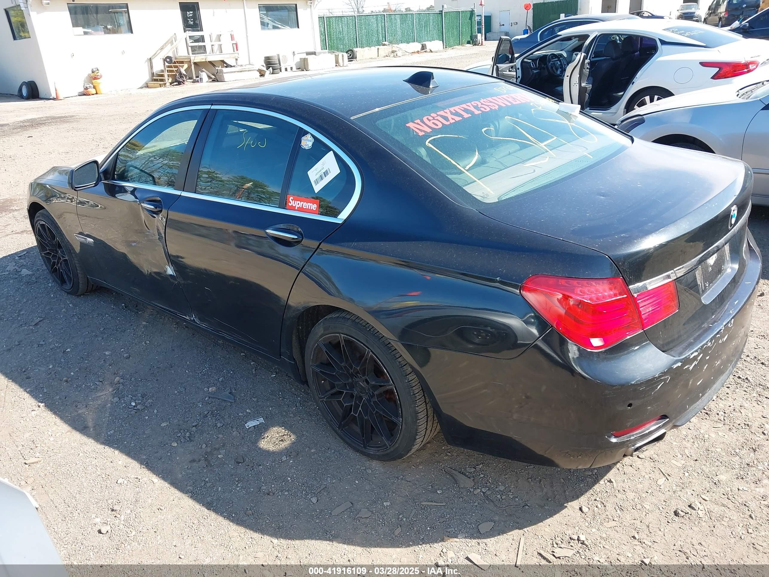 2011 Bmw 750i Xdrive Black vin: WBAKC6C59BC395045