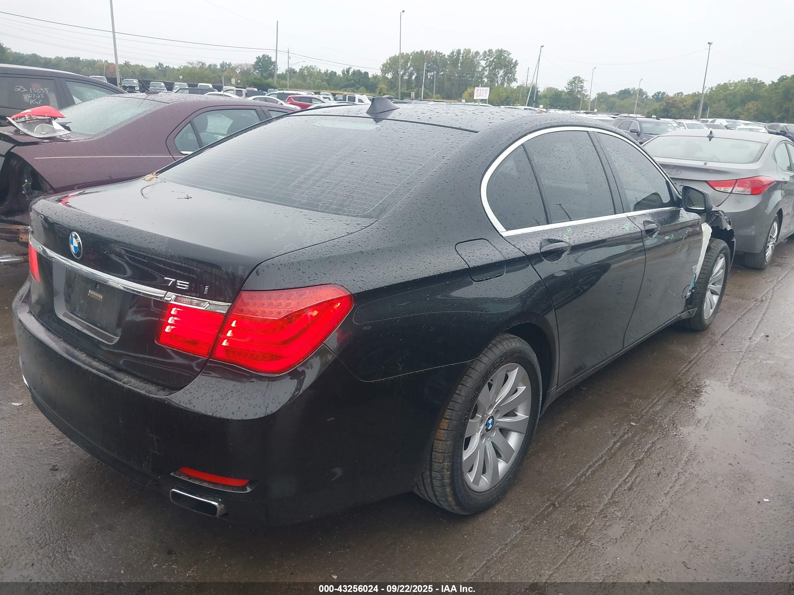 2010 Bmw 750i Xdrive Black vin: WBAKC6C5XACL67673