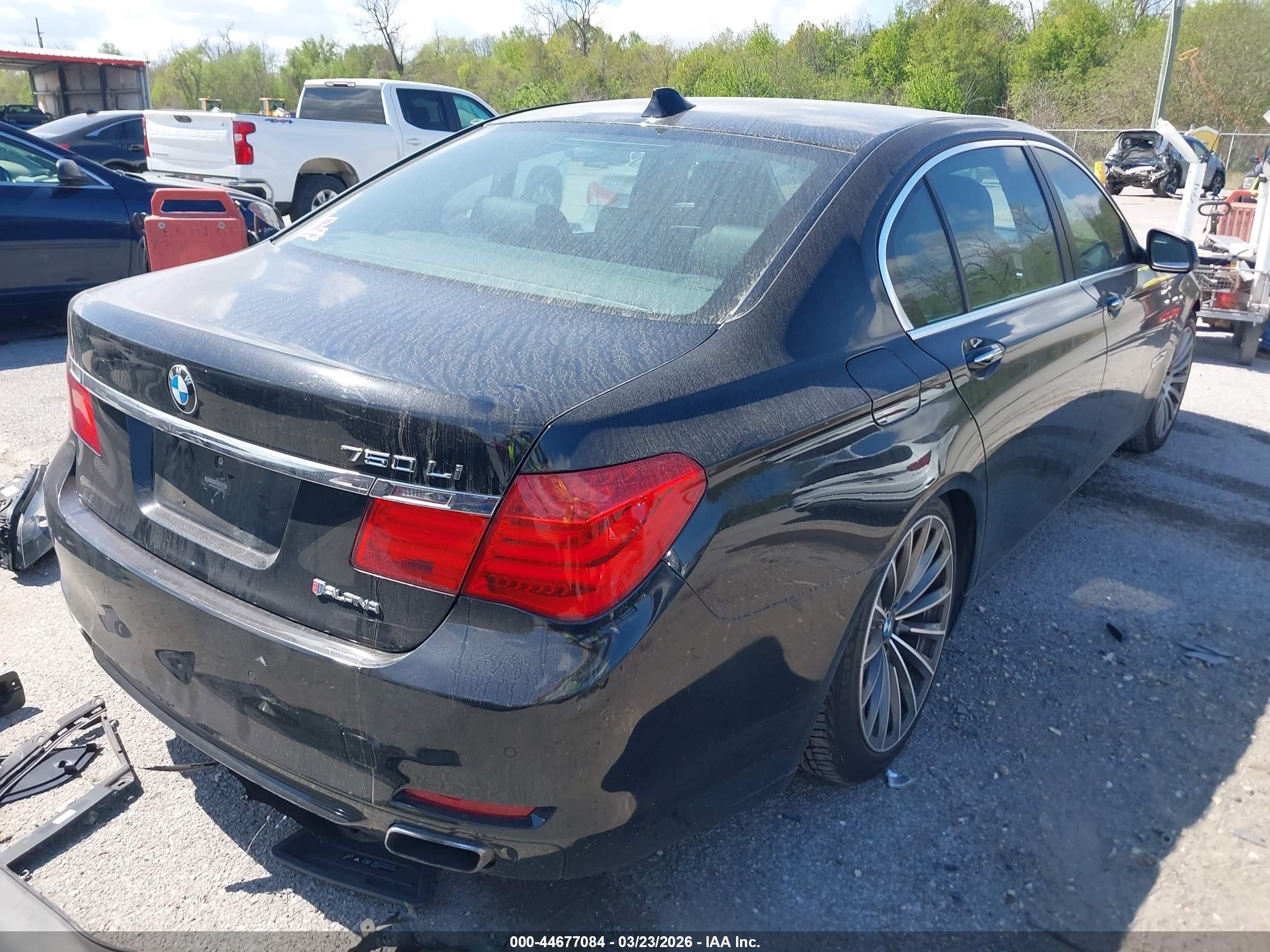 2012 Bmw 750li Xdrive Black vin: WBAKC8C50CC434912