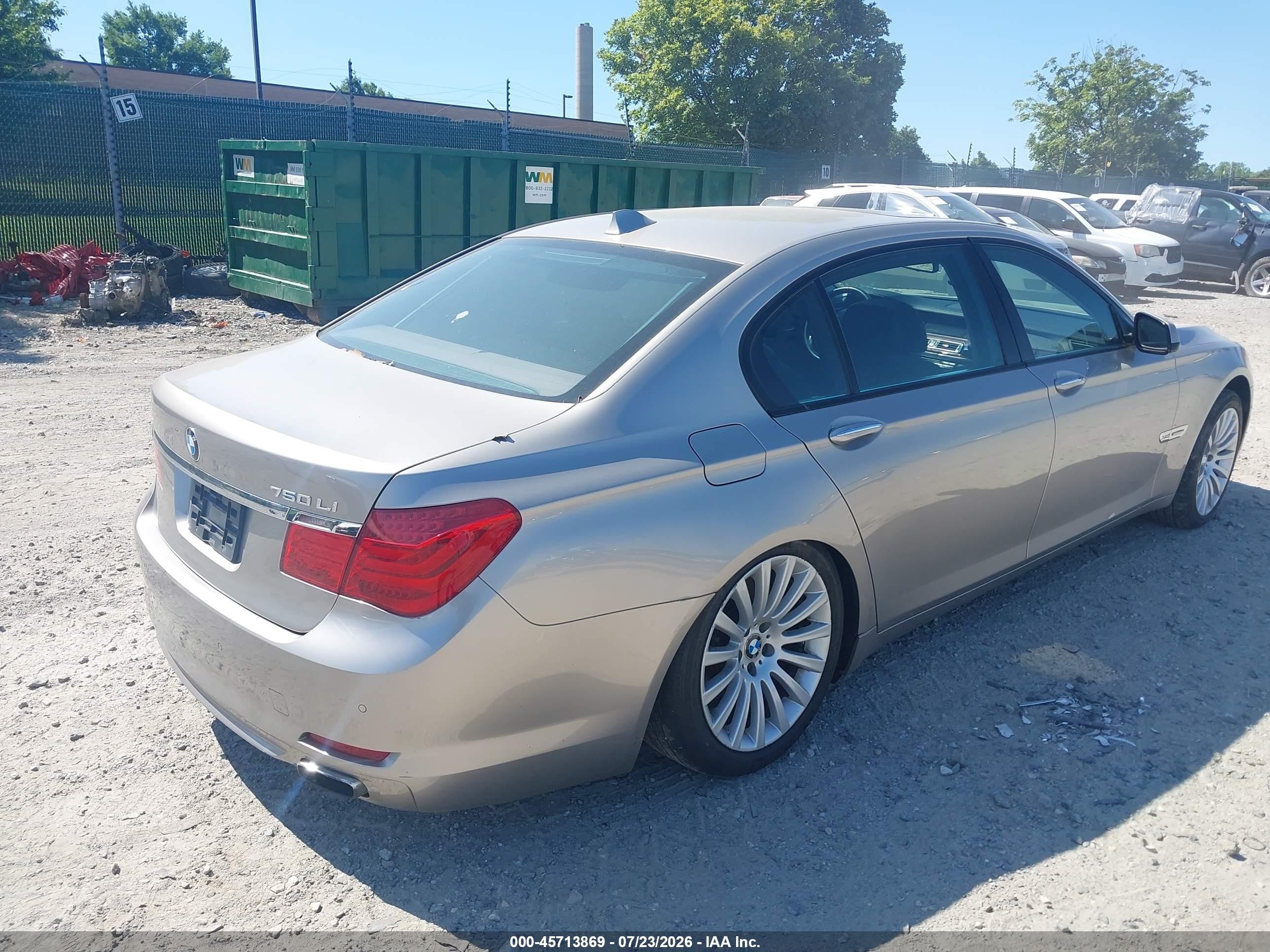 2012 Bmw 750li Xdrive Gold vin: WBAKC8C51CC436720