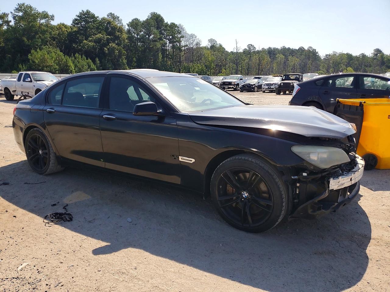 2012 Bmw 750 Lxi Black vin: WBAKC8C51CC437396