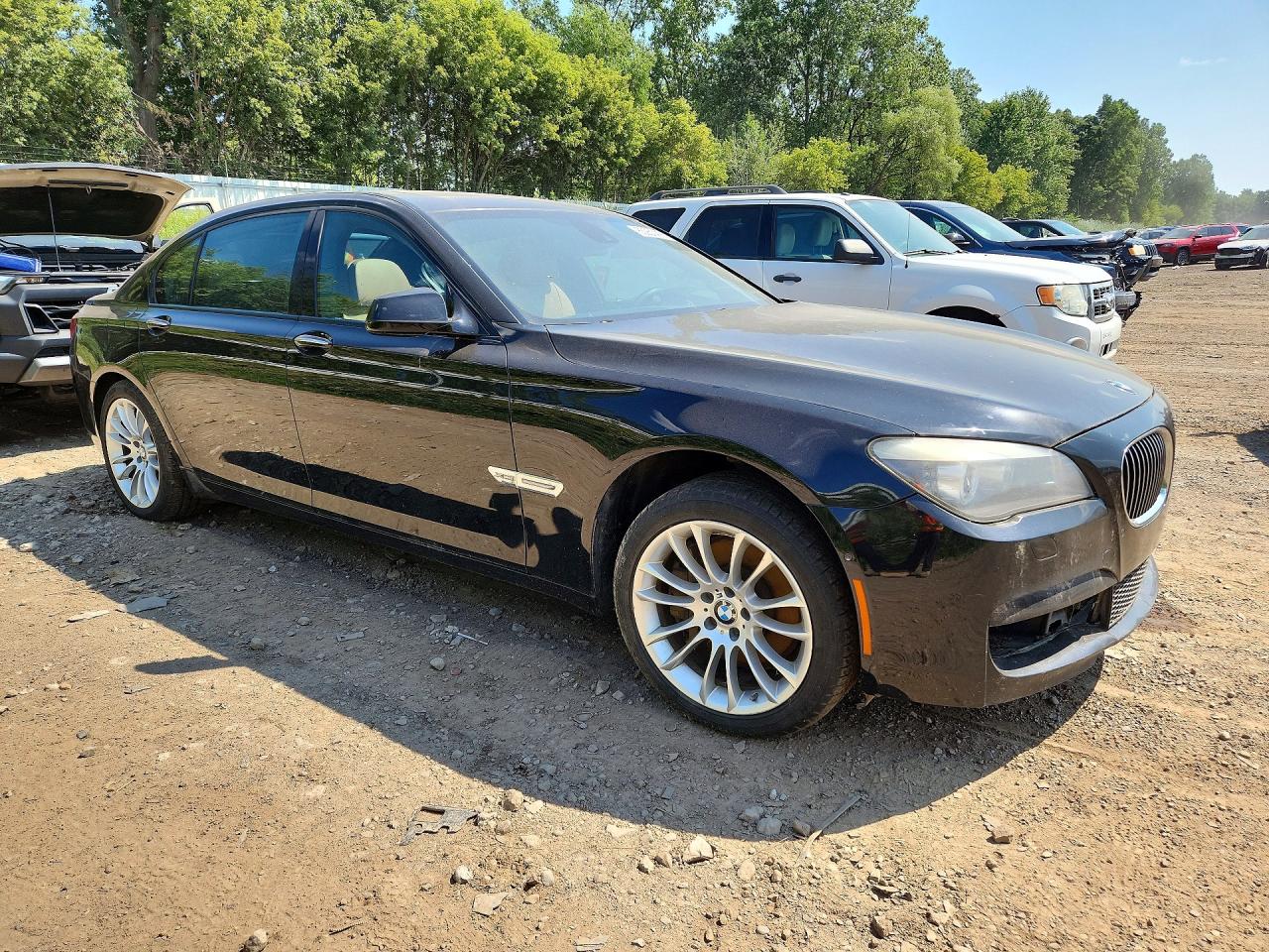 2012 Bmw 750 Lxi Black vin: WBAKC8C51CC437706