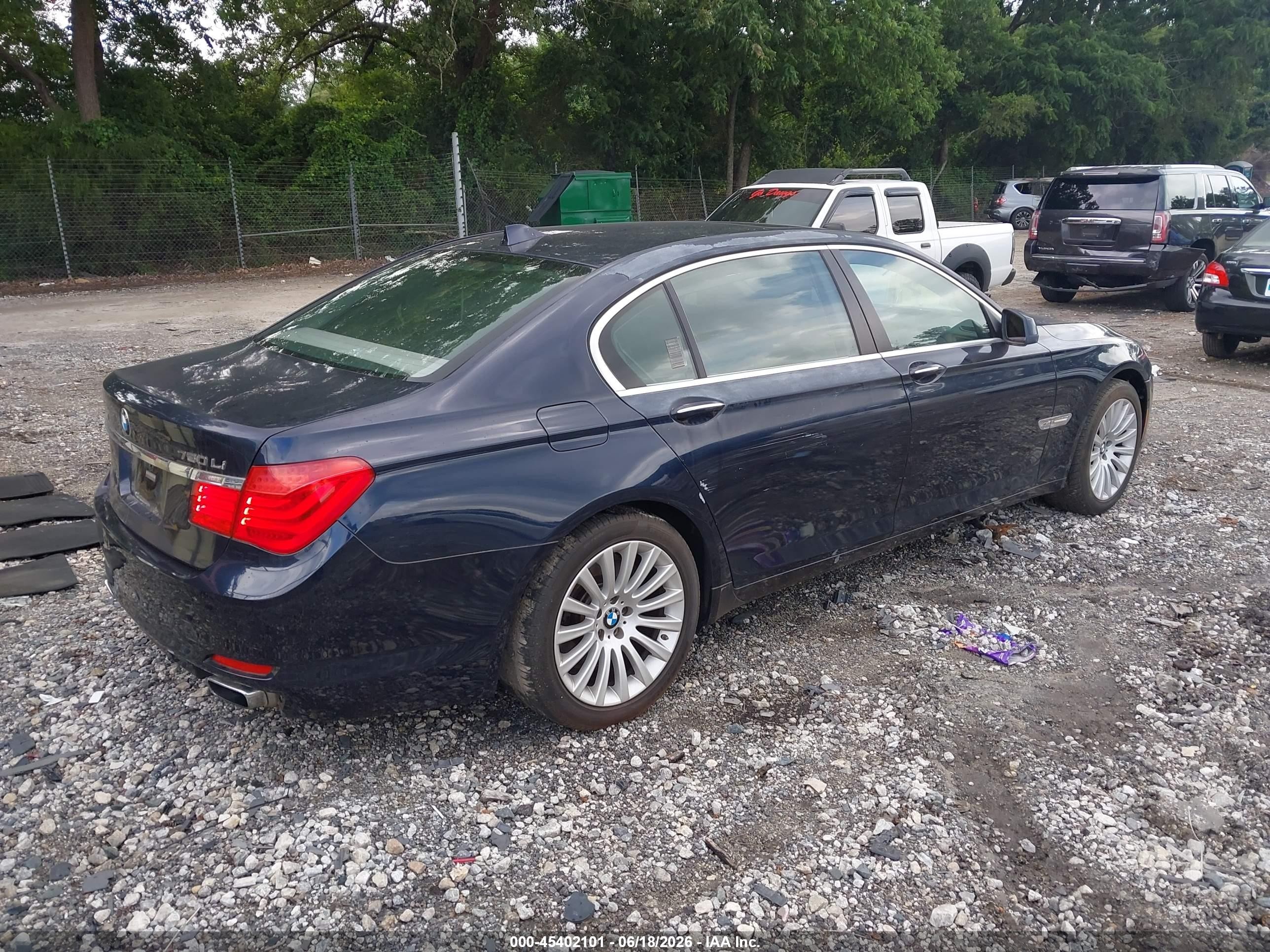 2011 Bmw 750li Xdrive Blue vin: WBAKC8C52BC433064