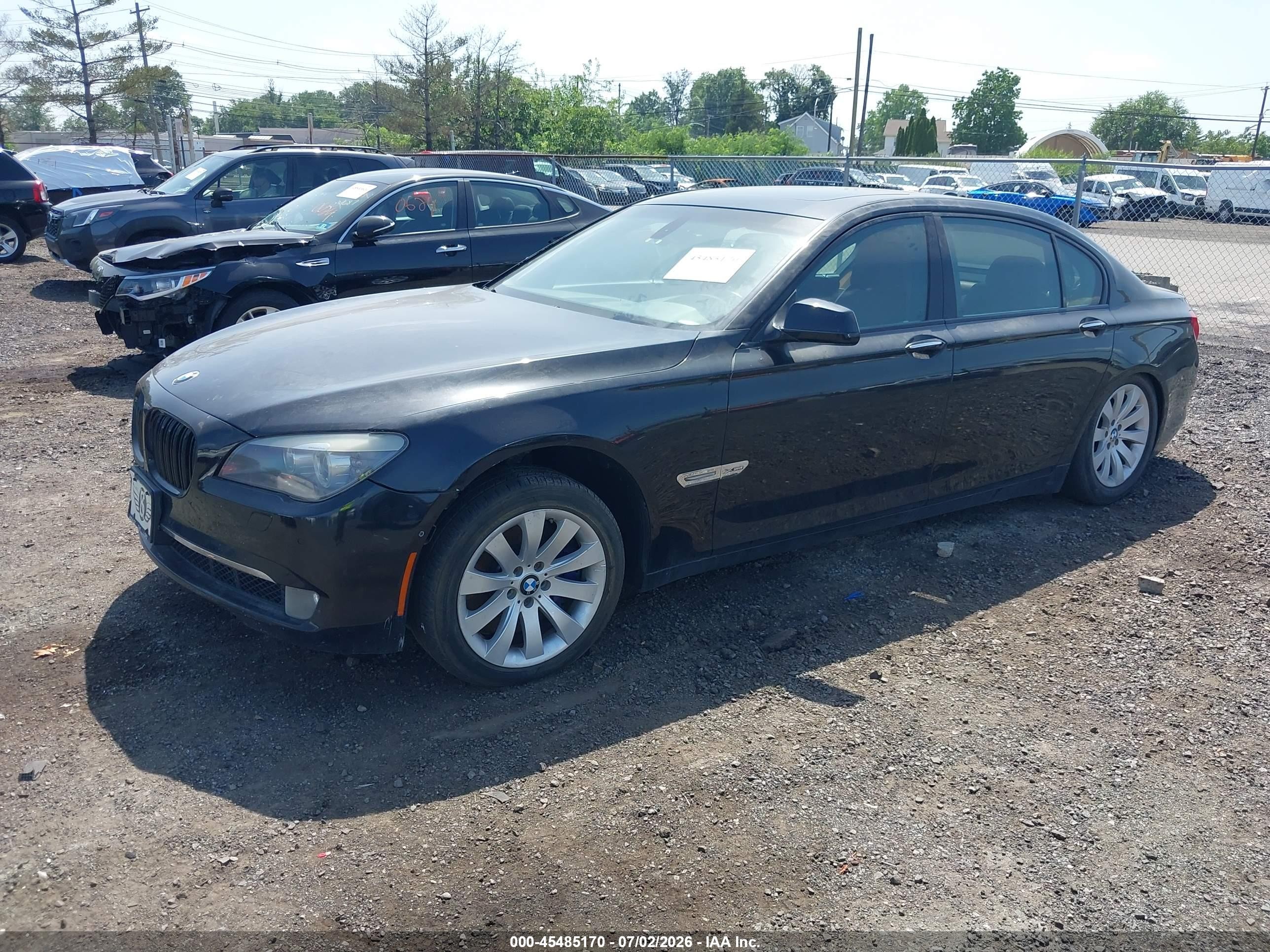 2011 Bmw 750li Xdrive Black vin: WBAKC8C52BC433307