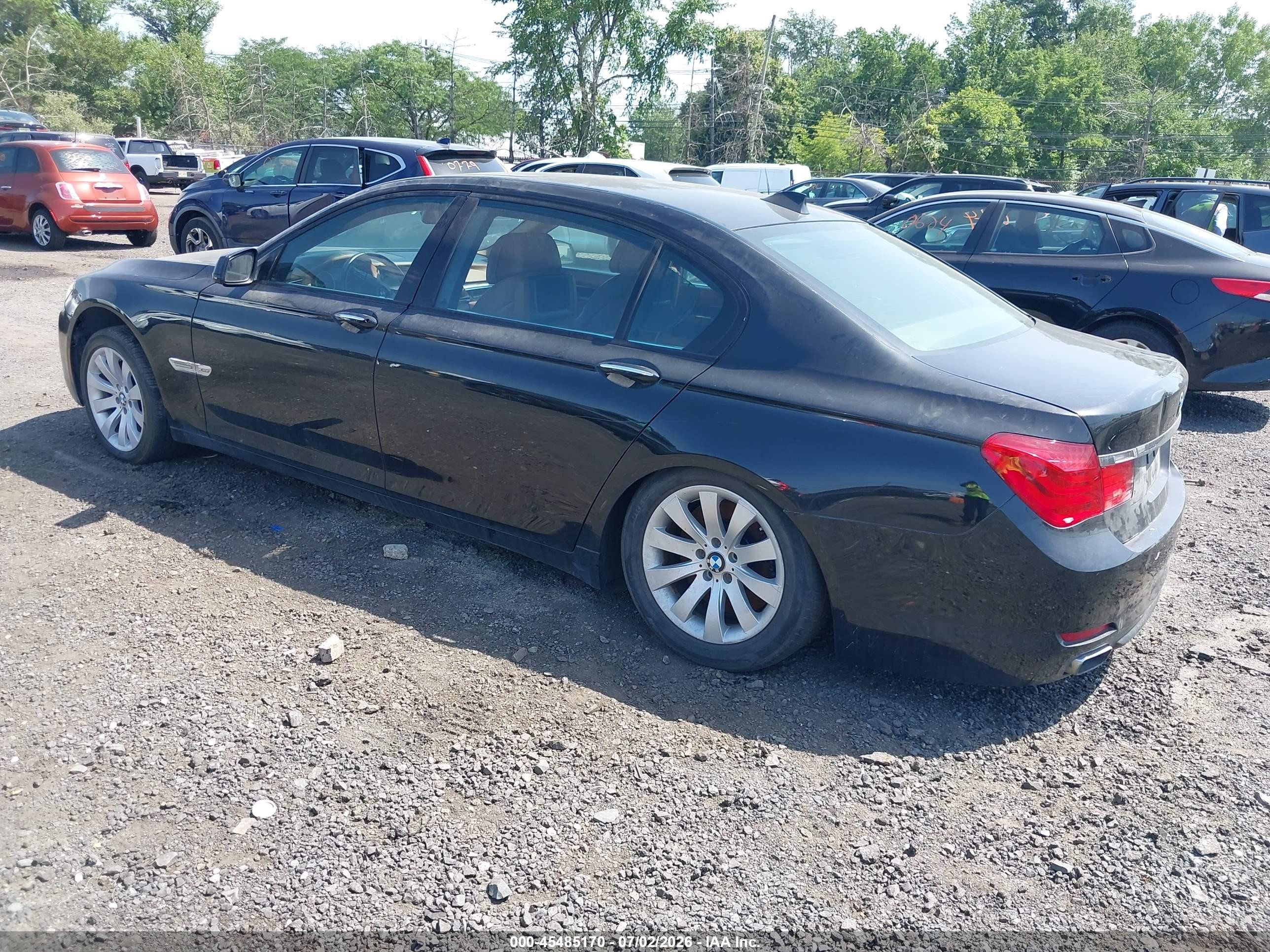 2011 Bmw 750li Xdrive Black vin: WBAKC8C52BC433307