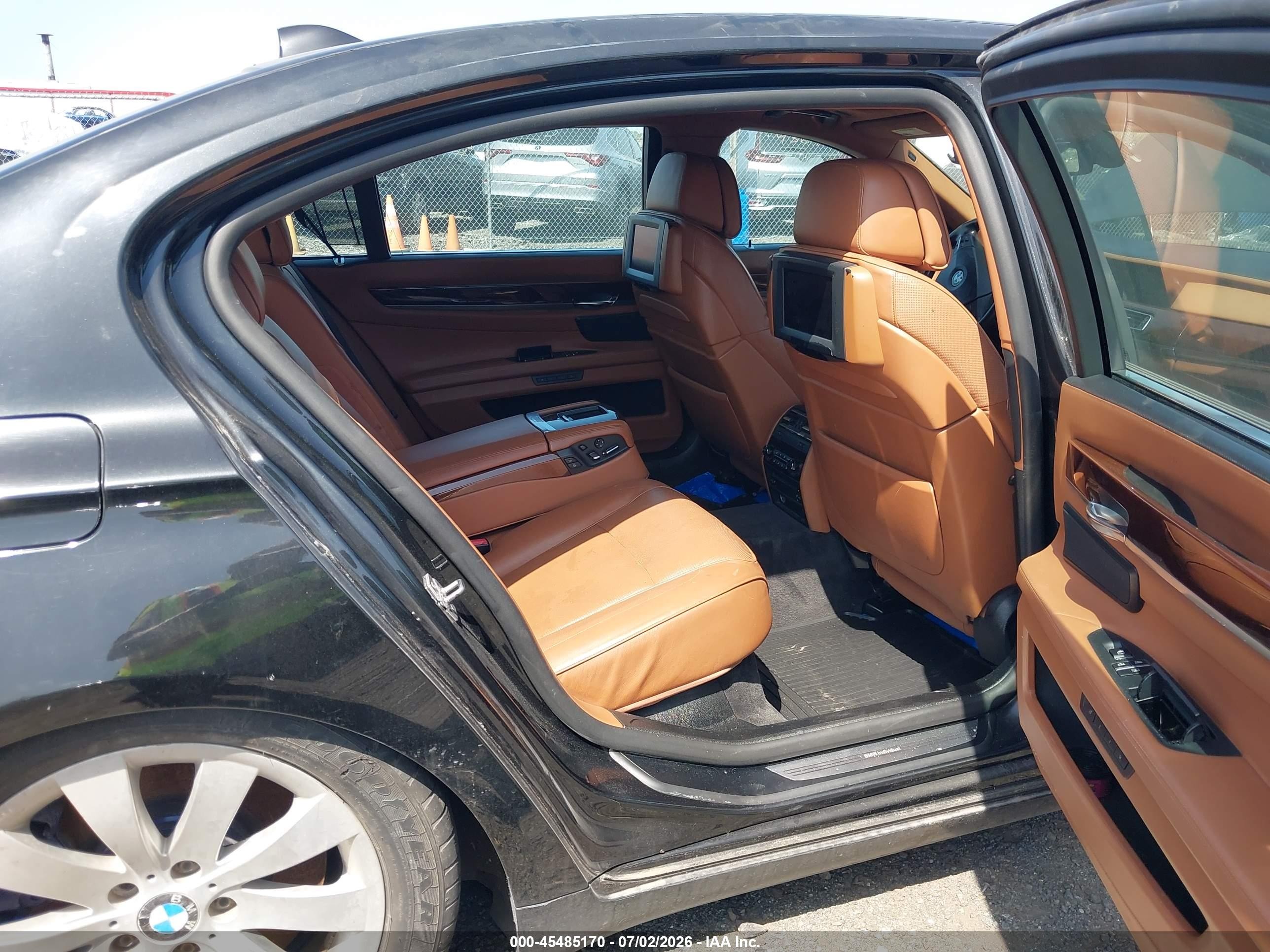2011 Bmw 750li Xdrive Black vin: WBAKC8C52BC433307