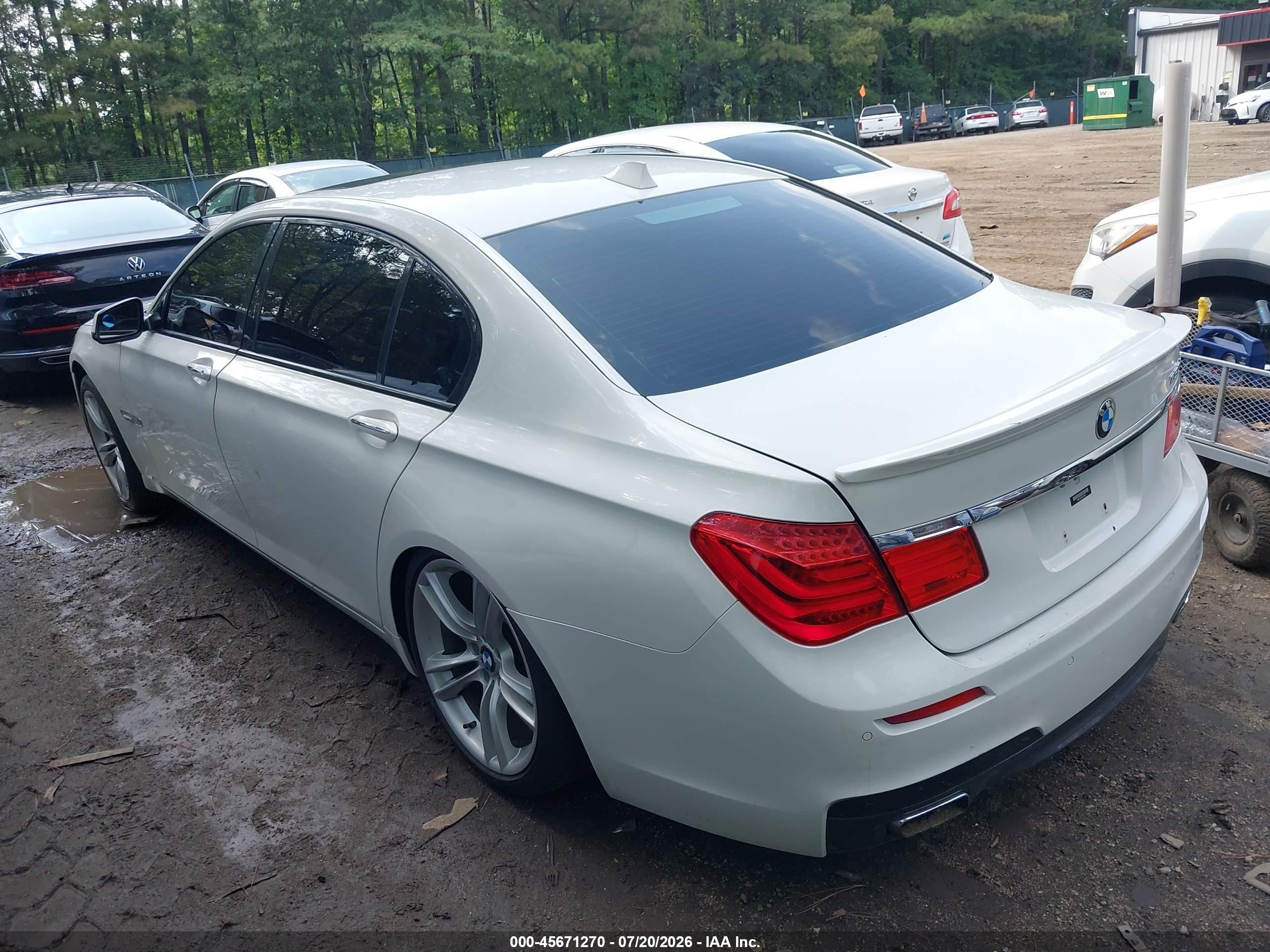 2012 Bmw 750li Xdrive White vin: WBAKC8C52CC435091
