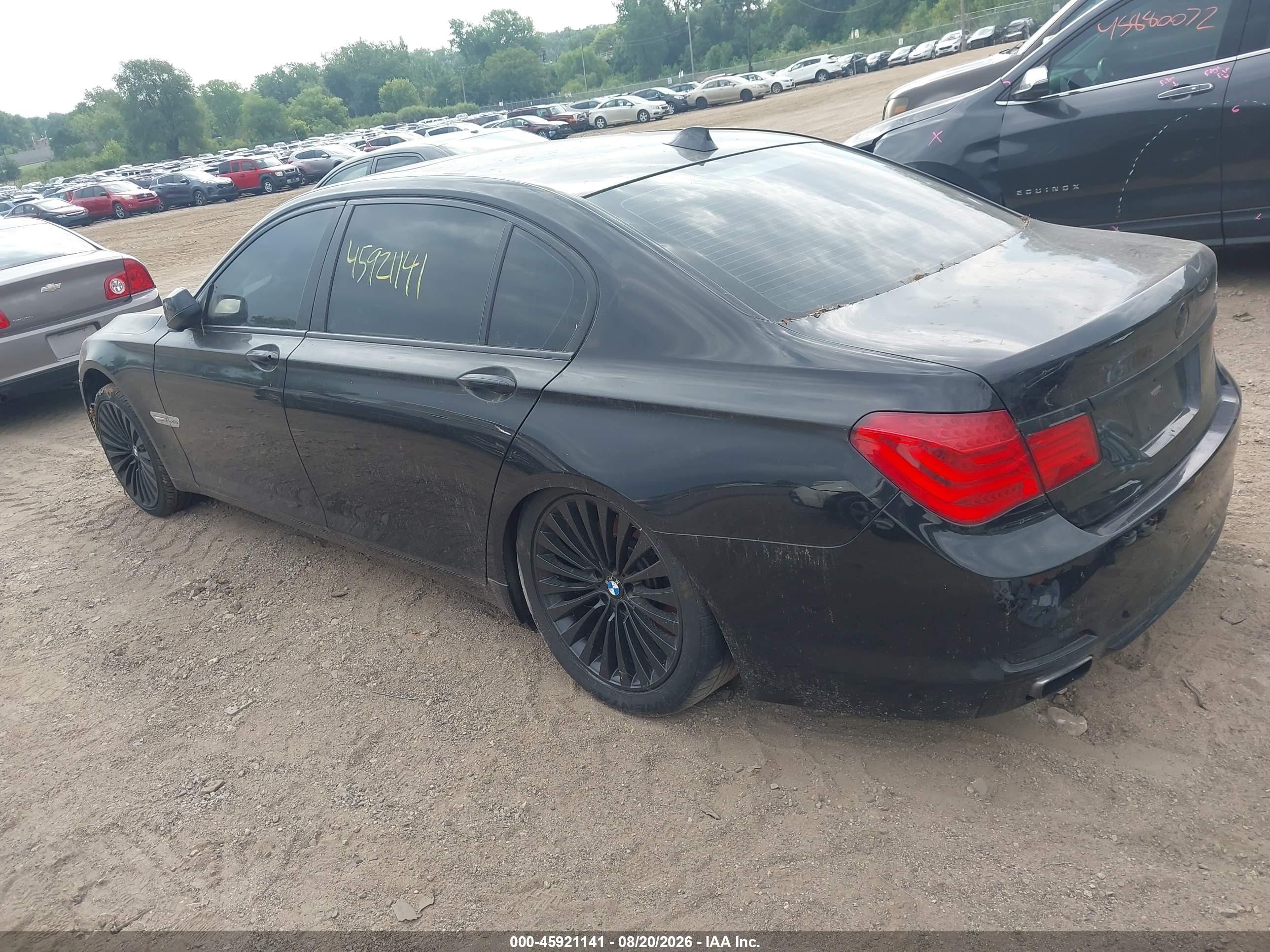 2012 Bmw 750li Xdrive Black vin: WBAKC8C52CC436970