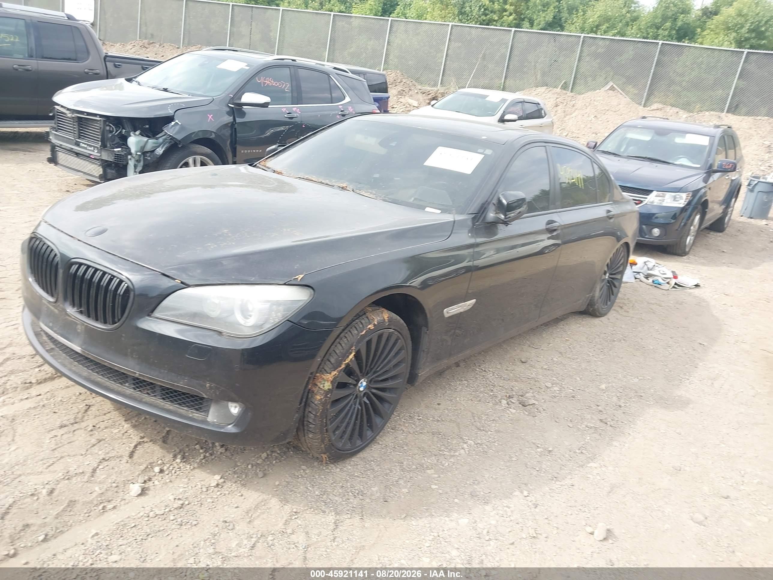 2012 Bmw 750li Xdrive Black vin: WBAKC8C52CC436970