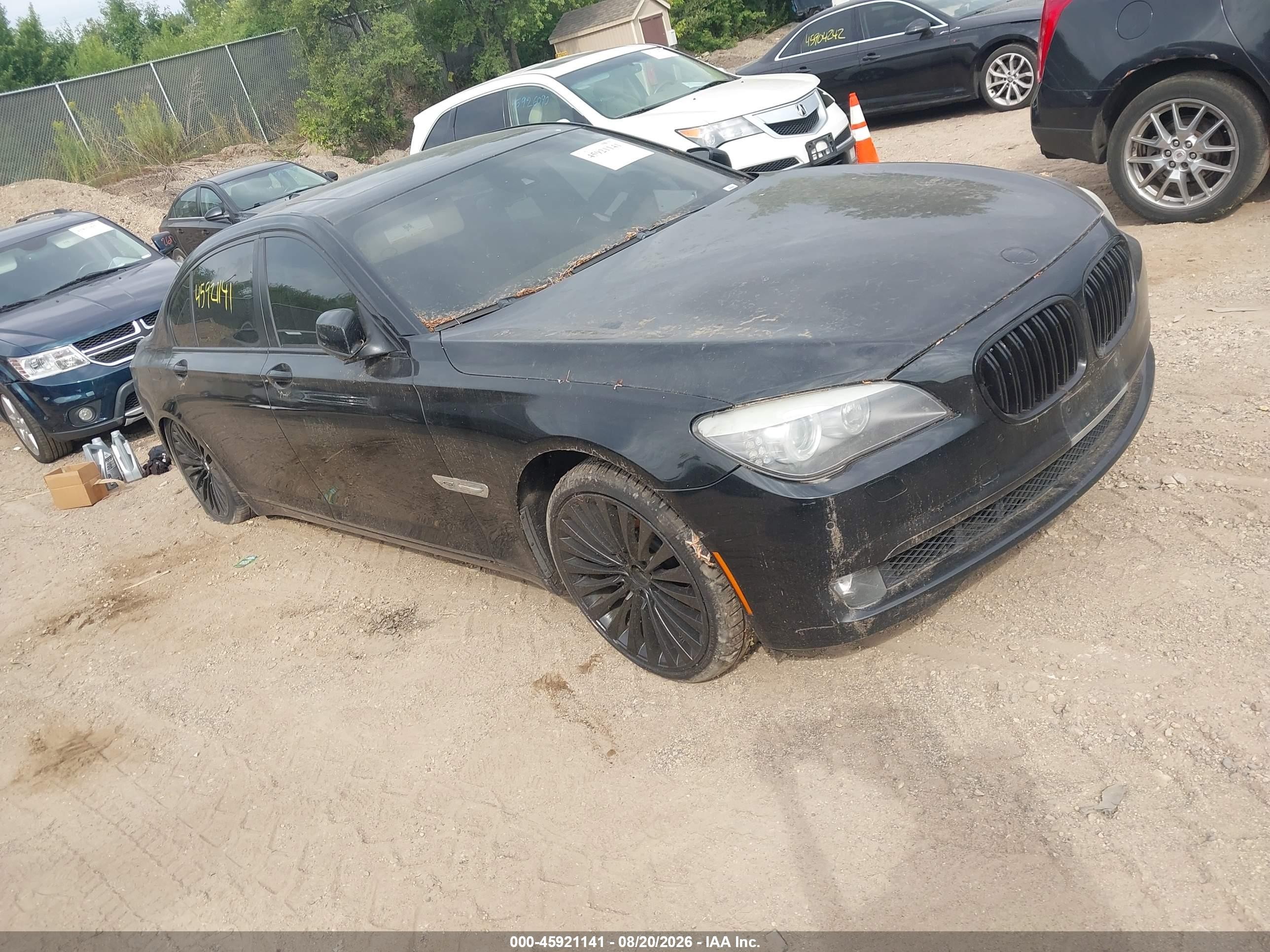 2012 Bmw 750li Xdrive Black vin: WBAKC8C52CC436970