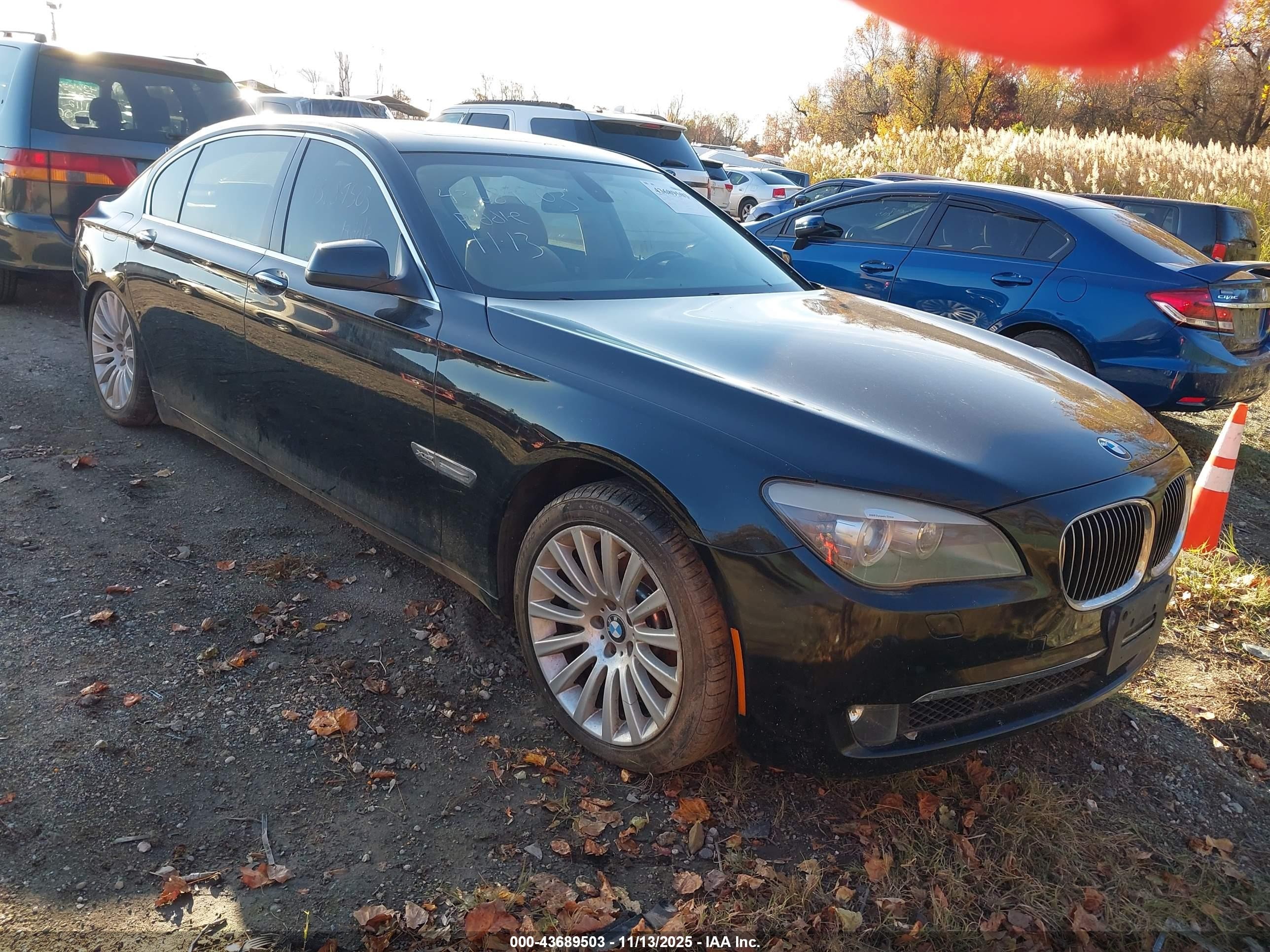 2012 Bmw 750li Xdrive Black vin: WBAKC8C53CC435889