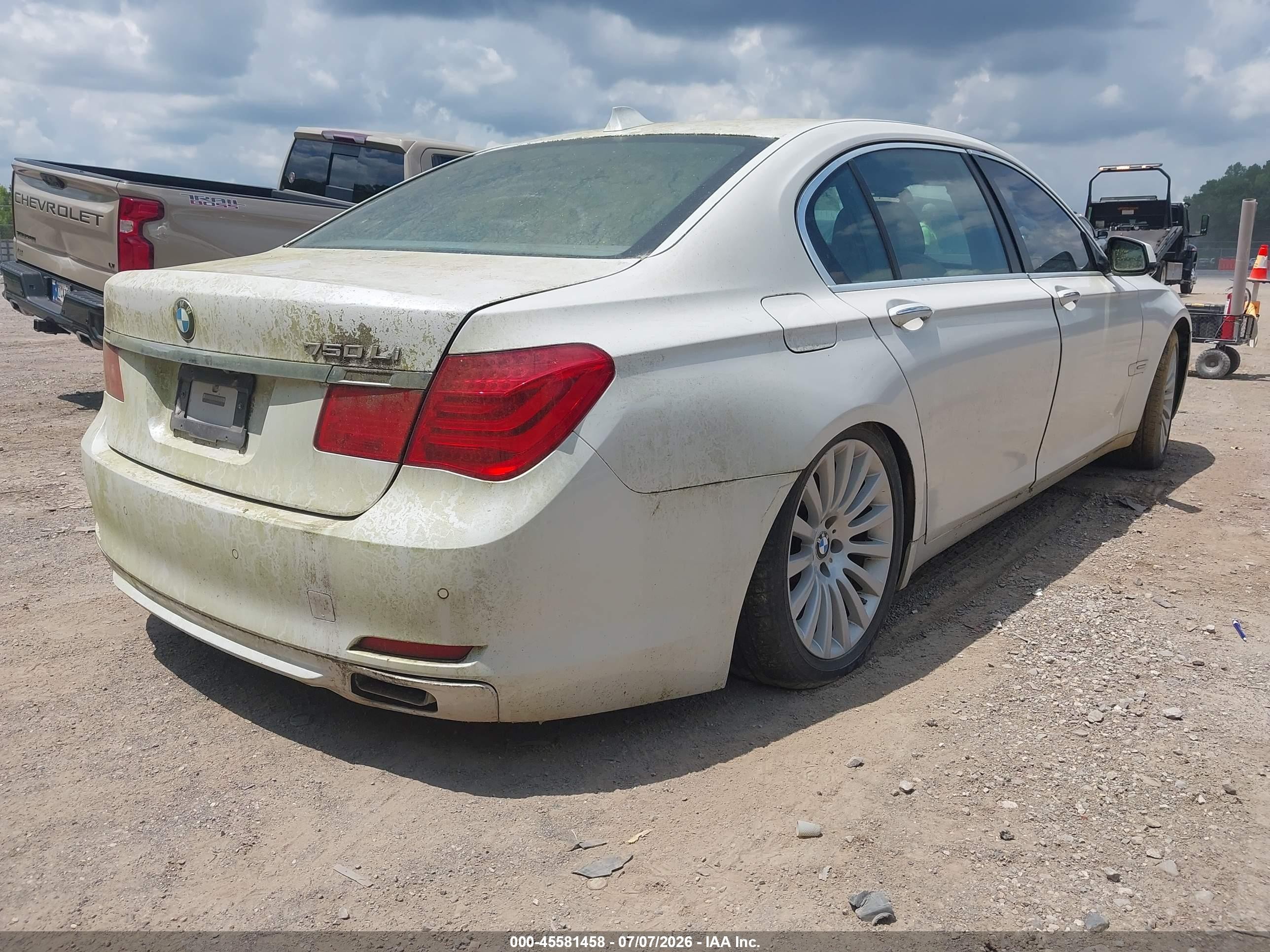 2012 Bmw 750li Xdrive Белый vin: WBAKC8C55CC434596