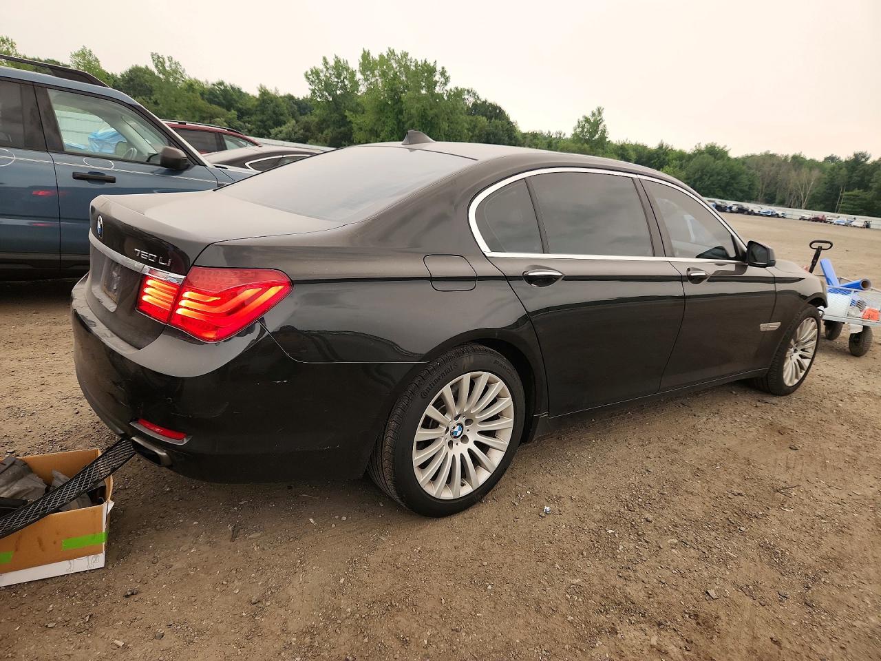 2012 Bmw 750 Lxi Black vin: WBAKC8C55CC435960