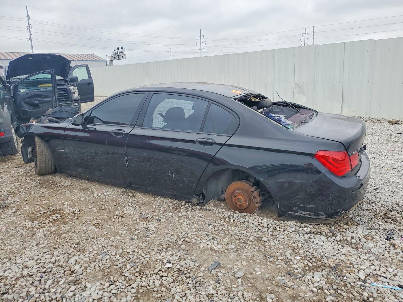 2012 Bmw 750 Lxi Black vin: WBAKC8C56CC434817