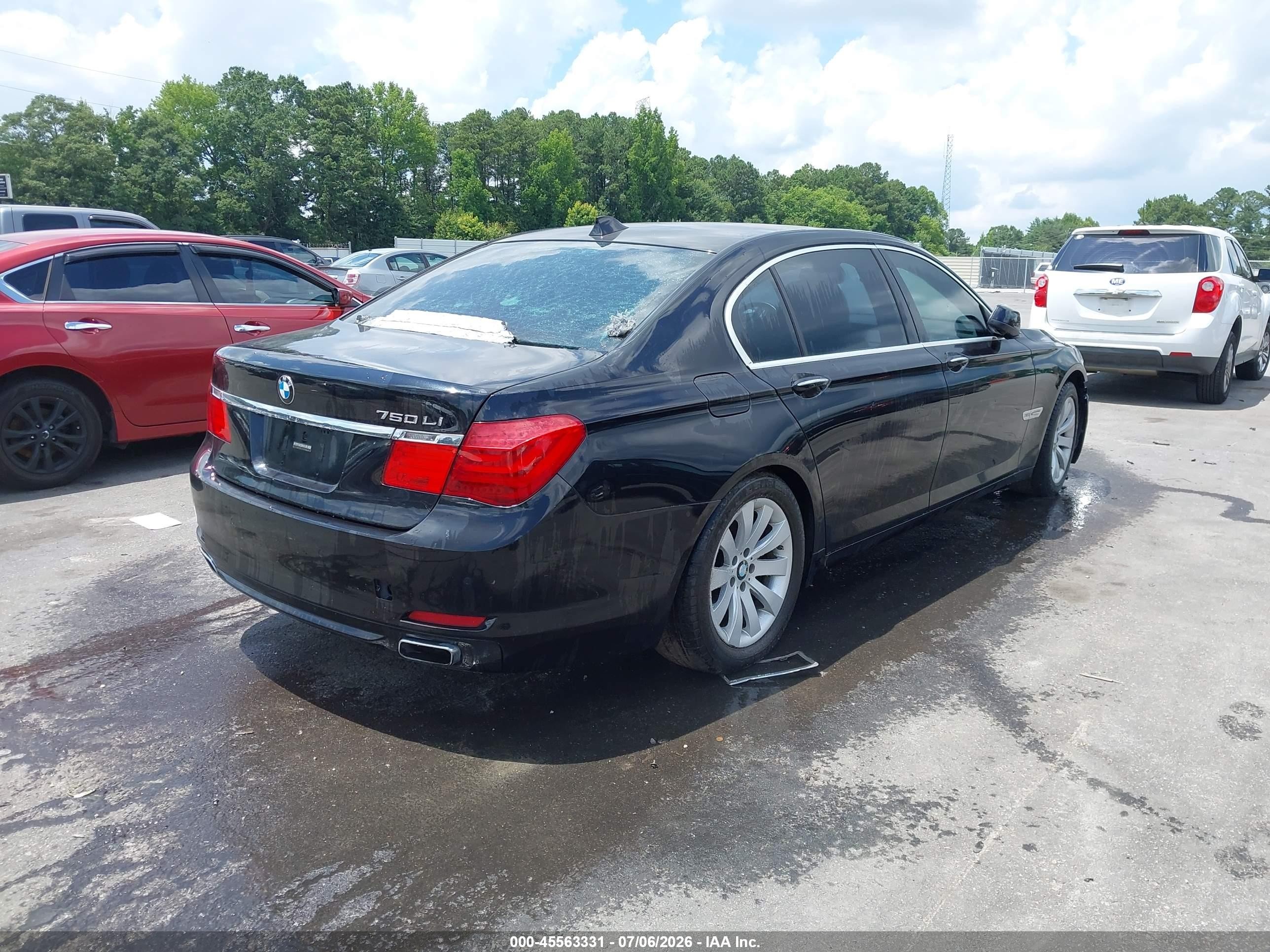 2011 Bmw 750li Xdrive Black vin: WBAKC8C57BC432654