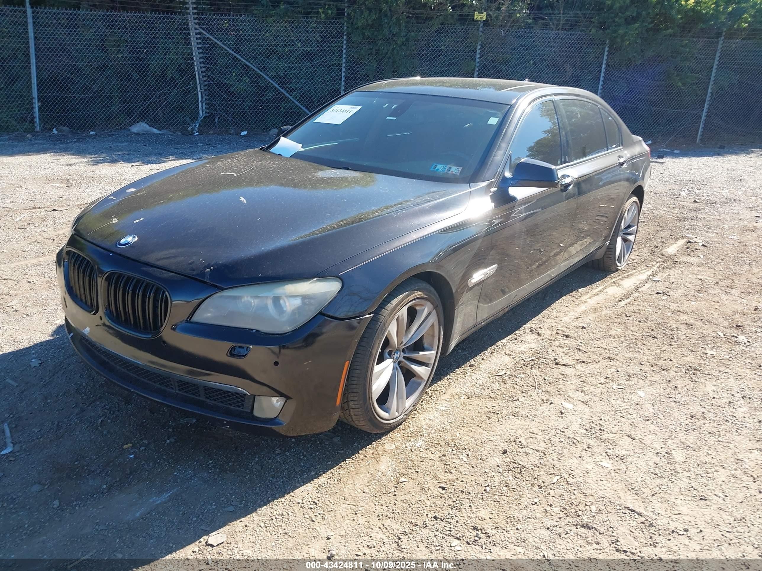 2011 Bmw 750li Xdrive Black vin: WBAKC8C58BC432193