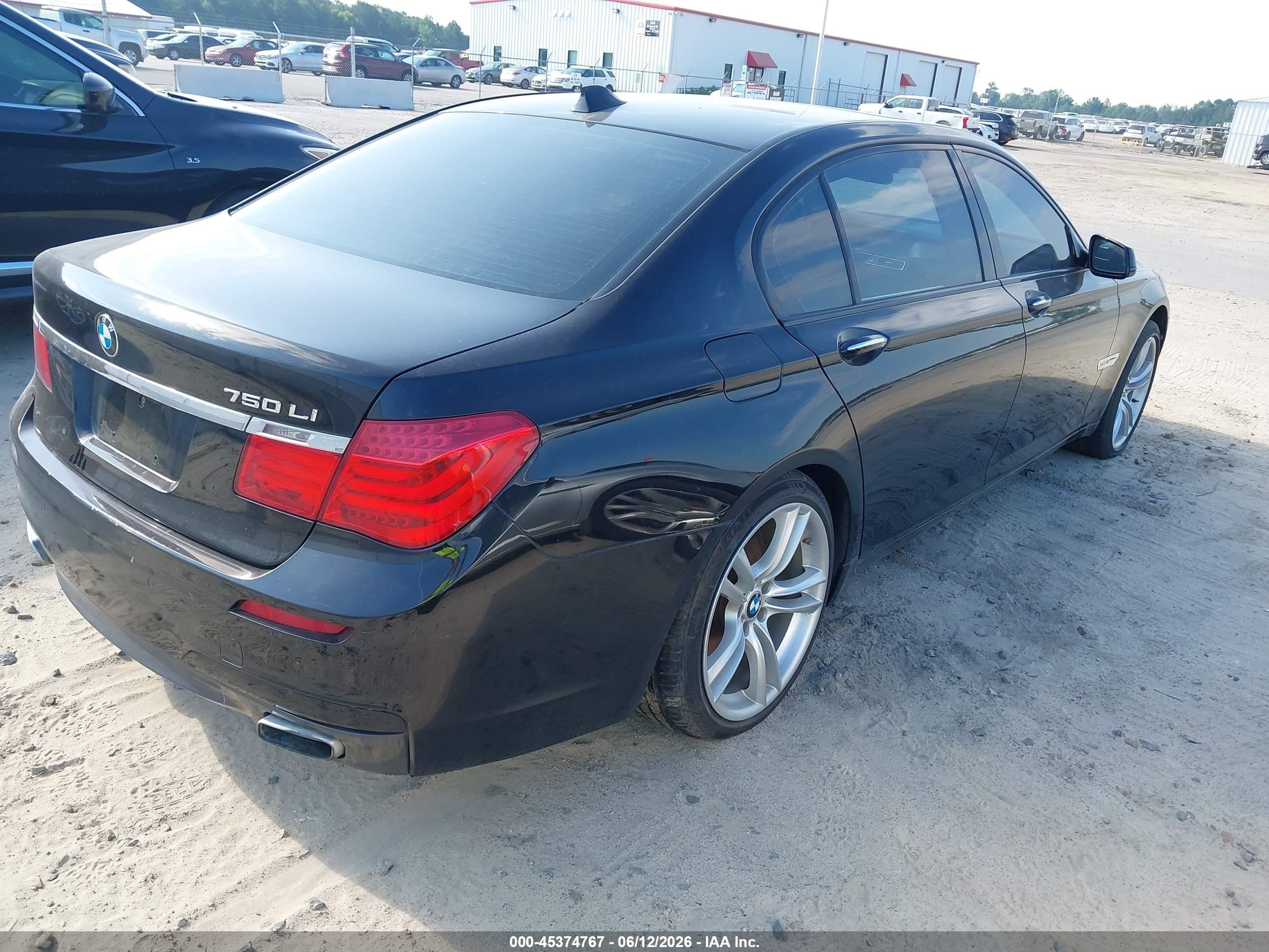 2012 Bmw 750li Xdrive Черный vin: WBAKC8C59CC434813