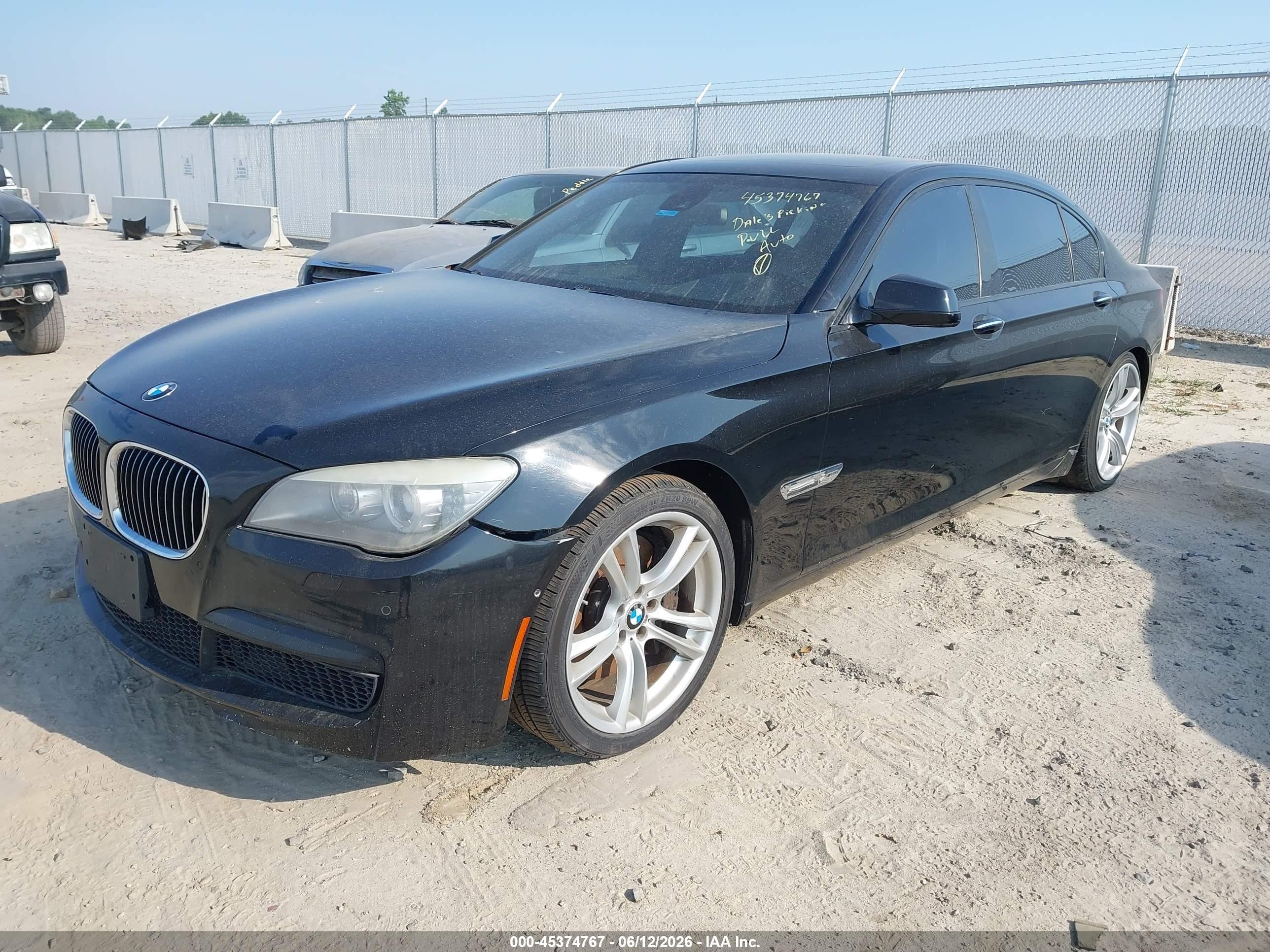 2012 Bmw 750li Xdrive Черный vin: WBAKC8C59CC434813