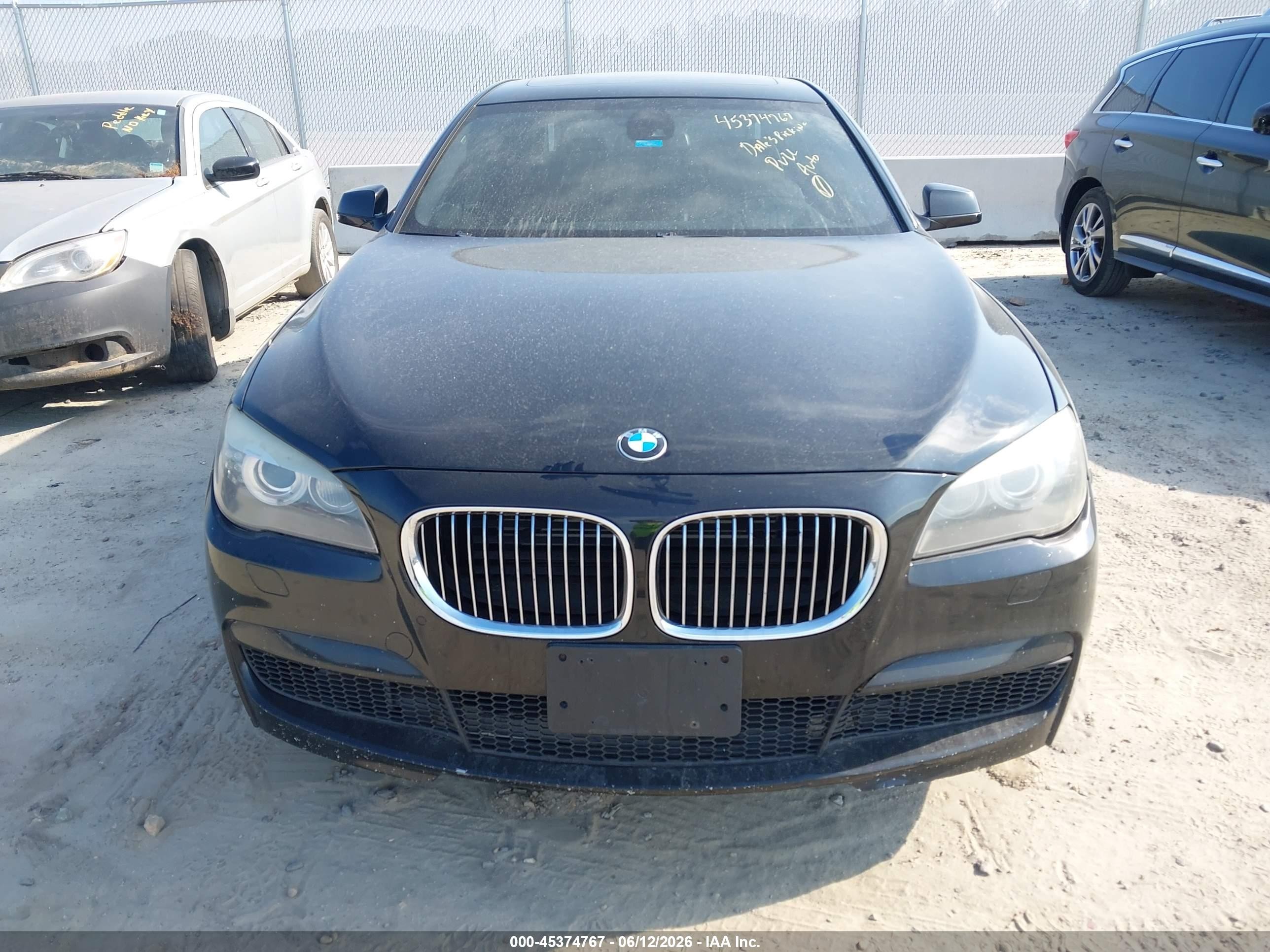 2012 Bmw 750li Xdrive Черный vin: WBAKC8C59CC434813