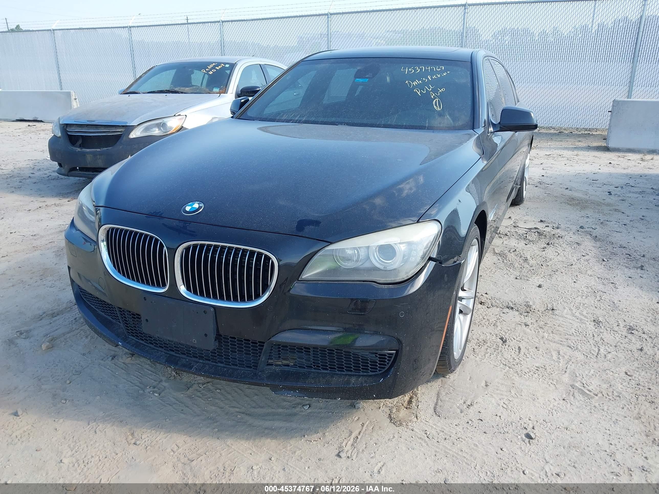 2012 Bmw 750li Xdrive Черный vin: WBAKC8C59CC434813