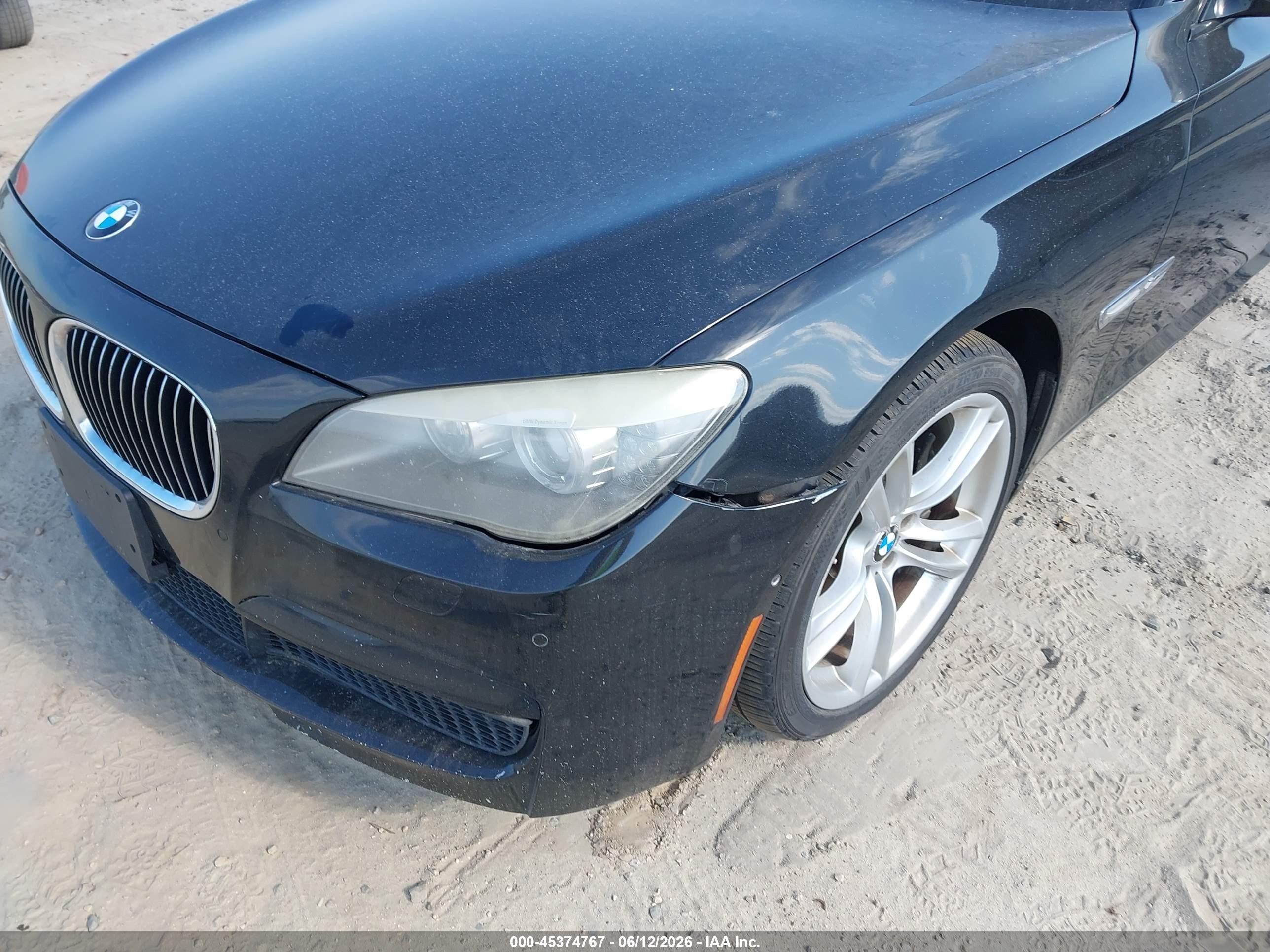 2012 Bmw 750li Xdrive Черный vin: WBAKC8C59CC434813