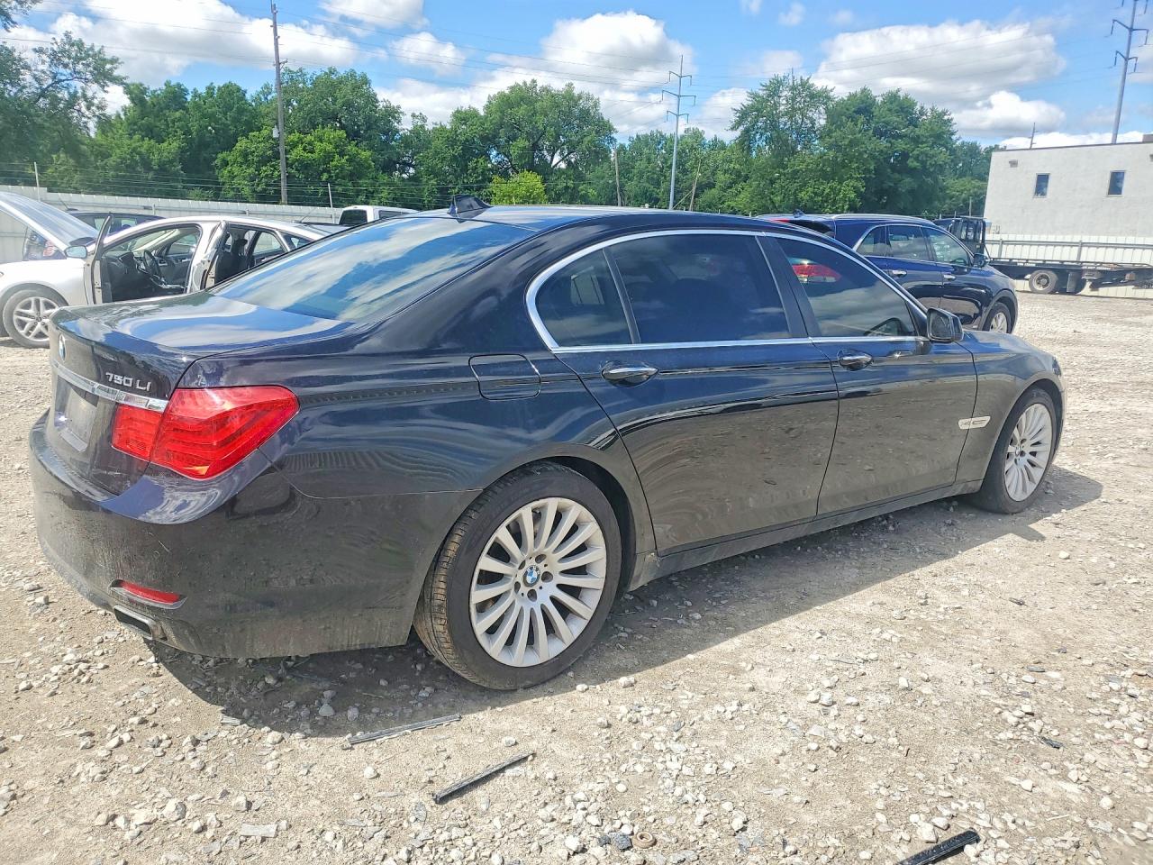 2012 Bmw 750 Lxi Black vin: WBAKC8C59CC435945