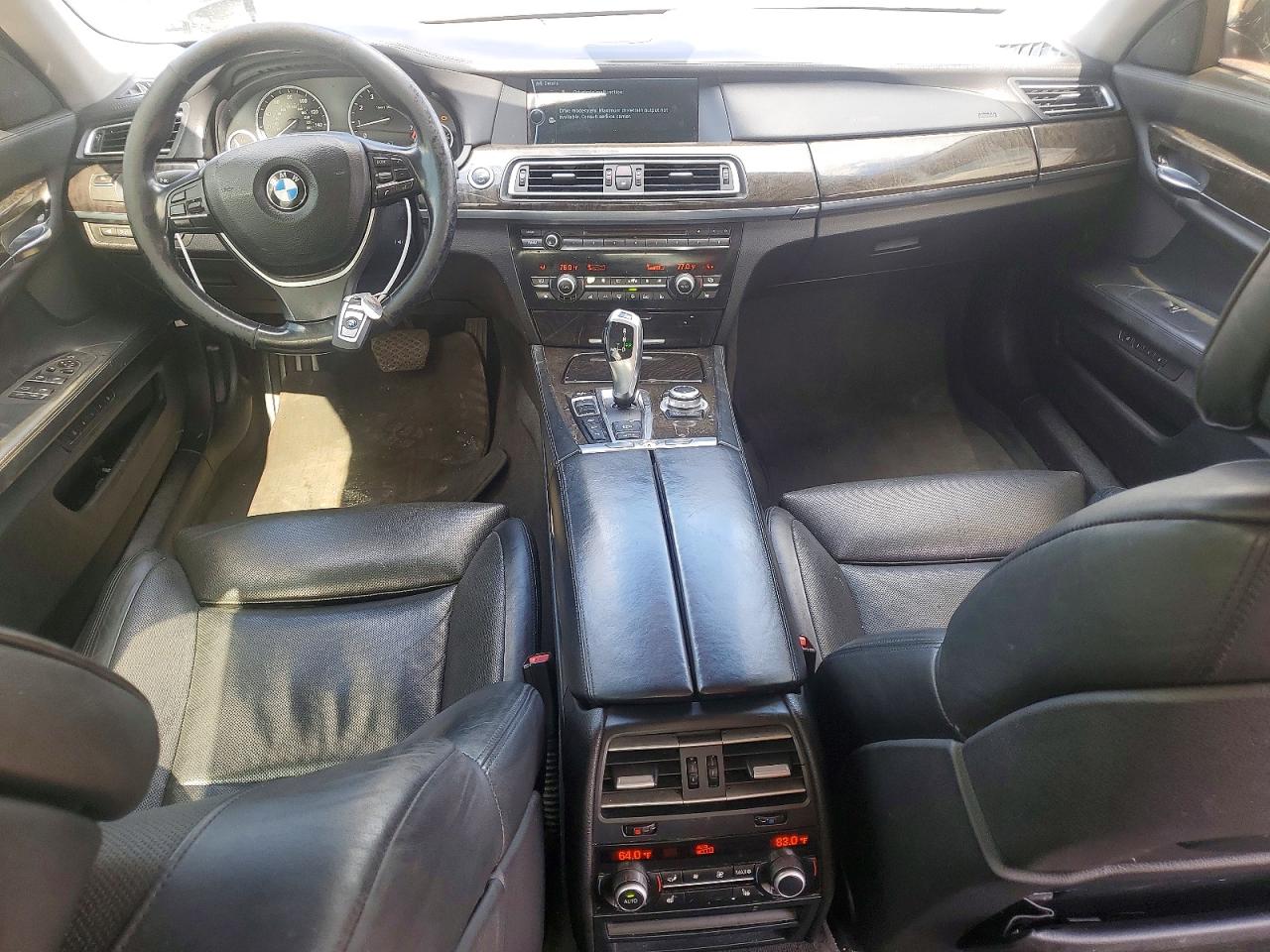 2012 Bmw 750 Lxi Black vin: WBAKC8C59CC435945
