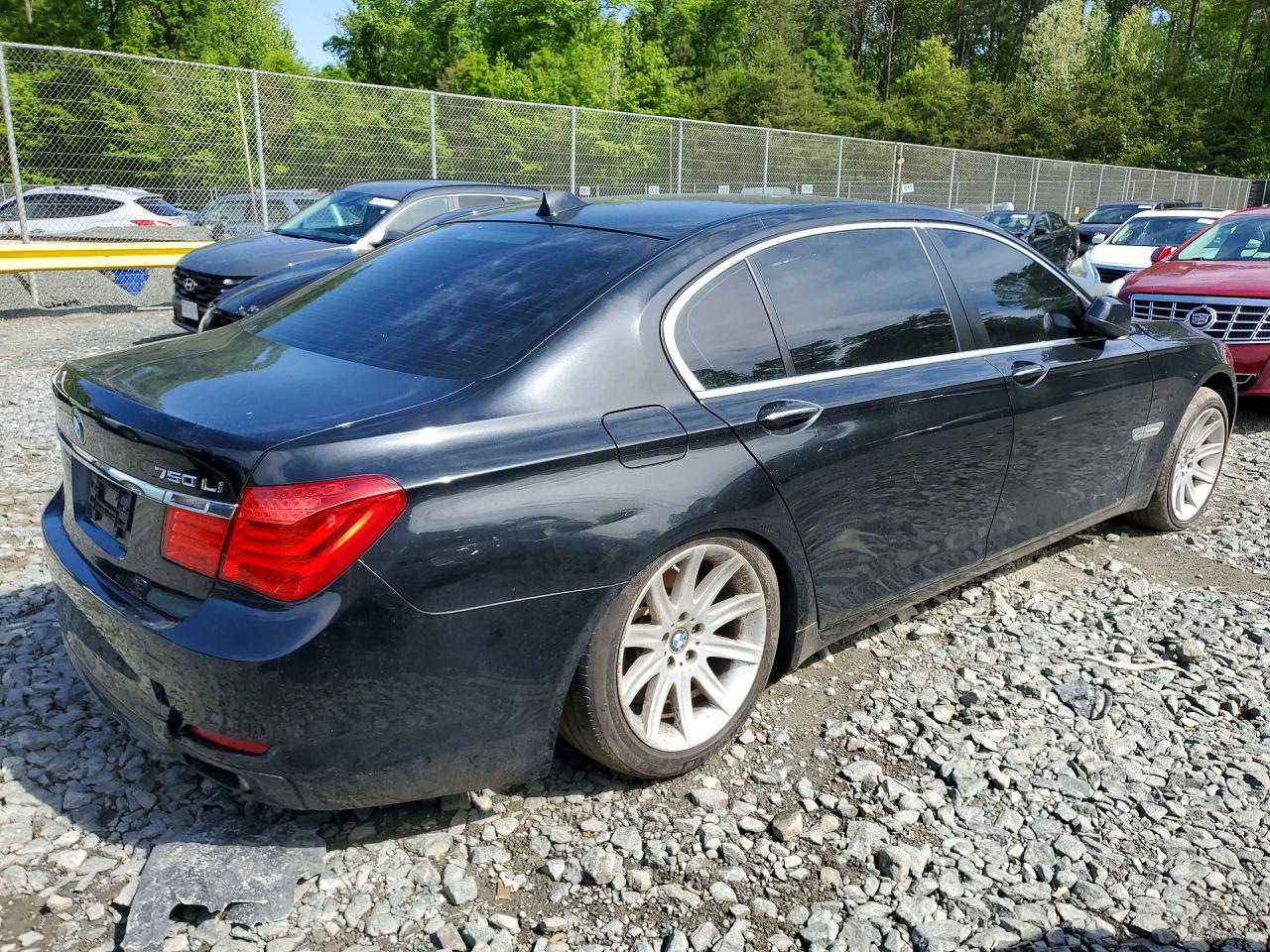 2012 Bmw 750 Lxi Black vin: WBAKC8C59CC436688