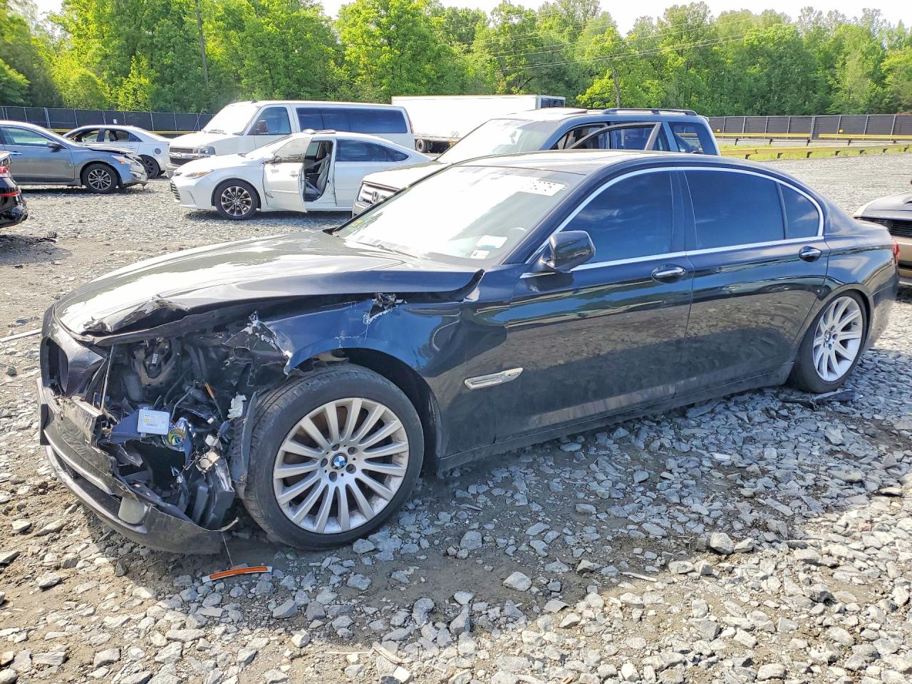 2012 Bmw 750 Lxi Black vin: WBAKC8C59CC436688