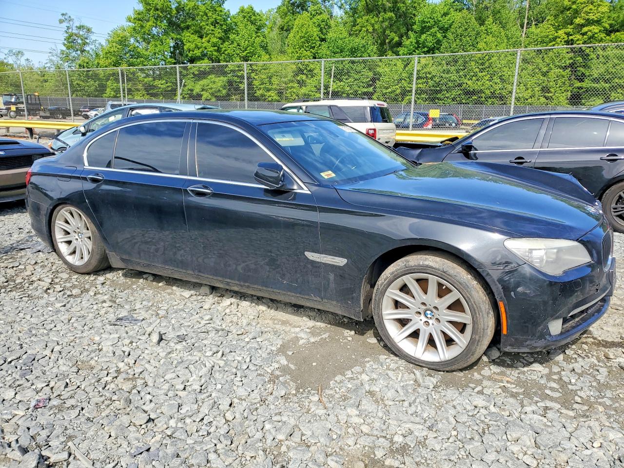 2012 Bmw 750 Lxi Black vin: WBAKC8C59CC436688