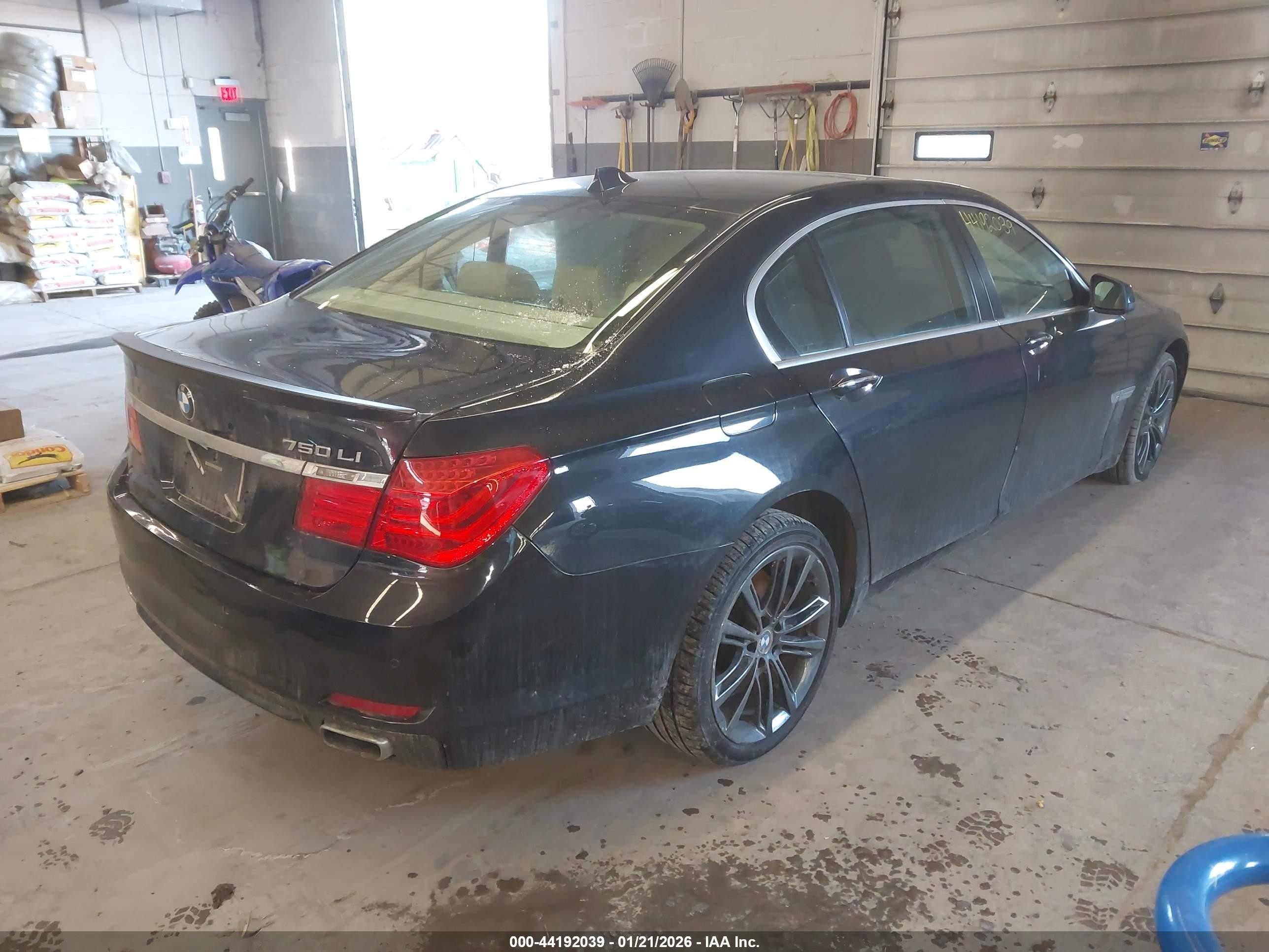 2010 Bmw 750li Xdrive Black vin: WBAKC8C5XAC430864
