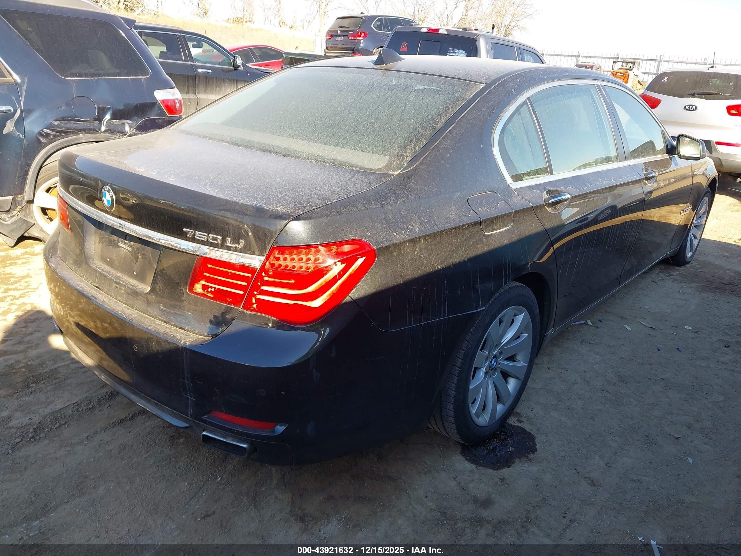 2011 Bmw 750li Xdrive Black vin: WBAKC8C5XBC433622