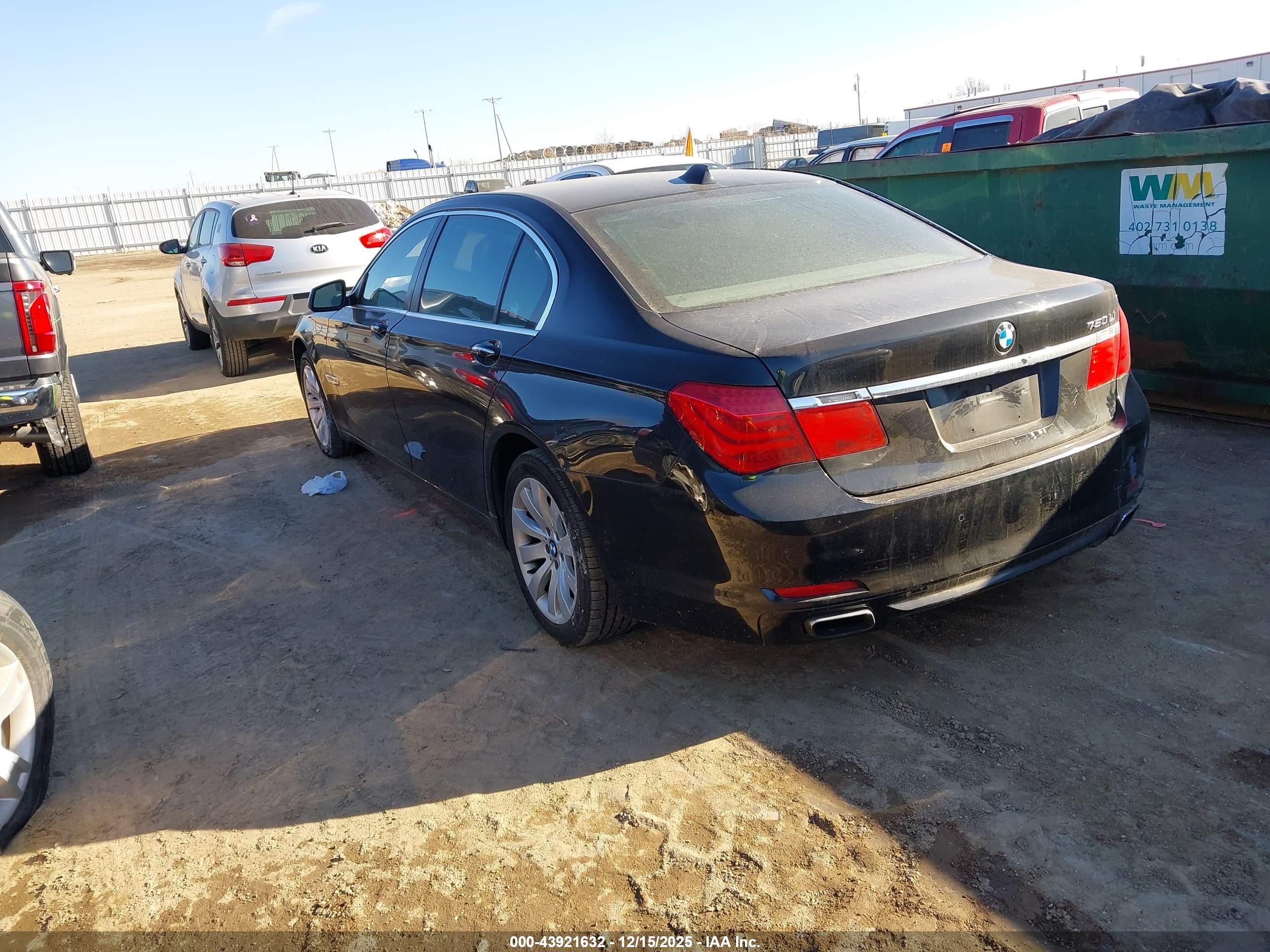 2011 Bmw 750li Xdrive Black vin: WBAKC8C5XBC433622