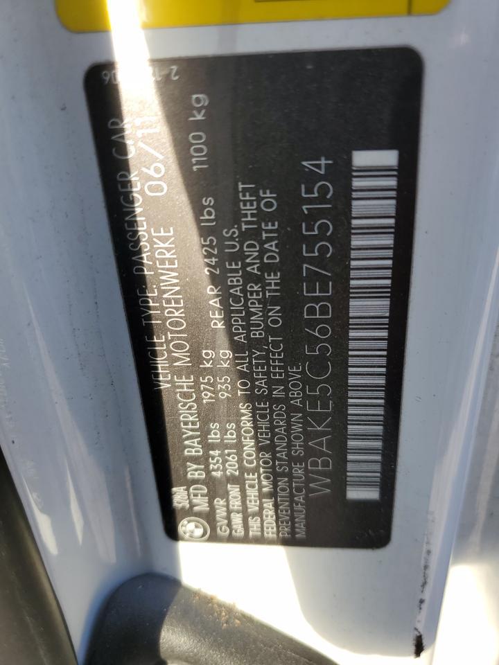 2011 Bmw 328 I Sulev White vin: WBAKE5C56BE755154