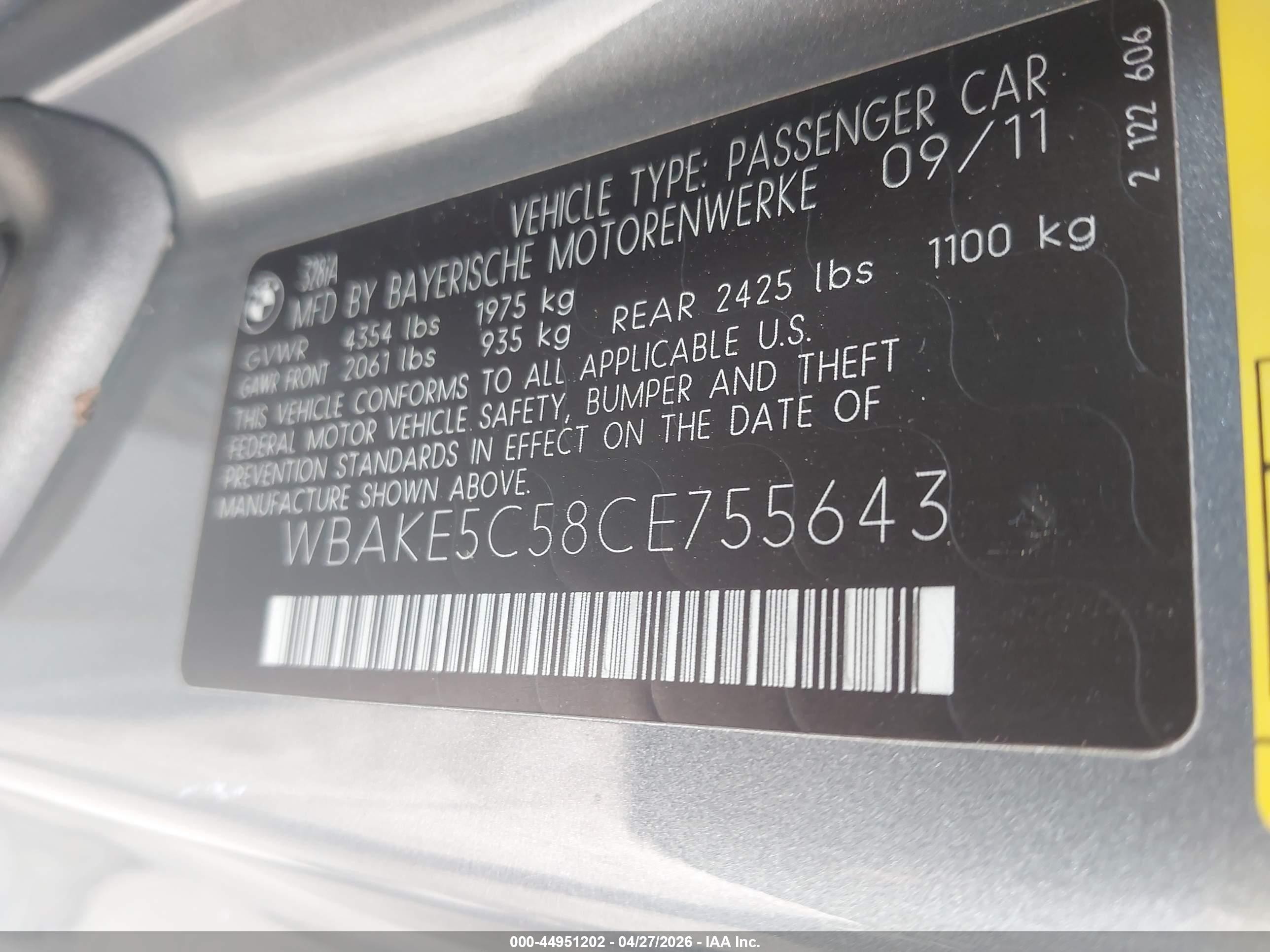 2012 Bmw 328i   Gray vin: WBAKE5C58CE755643