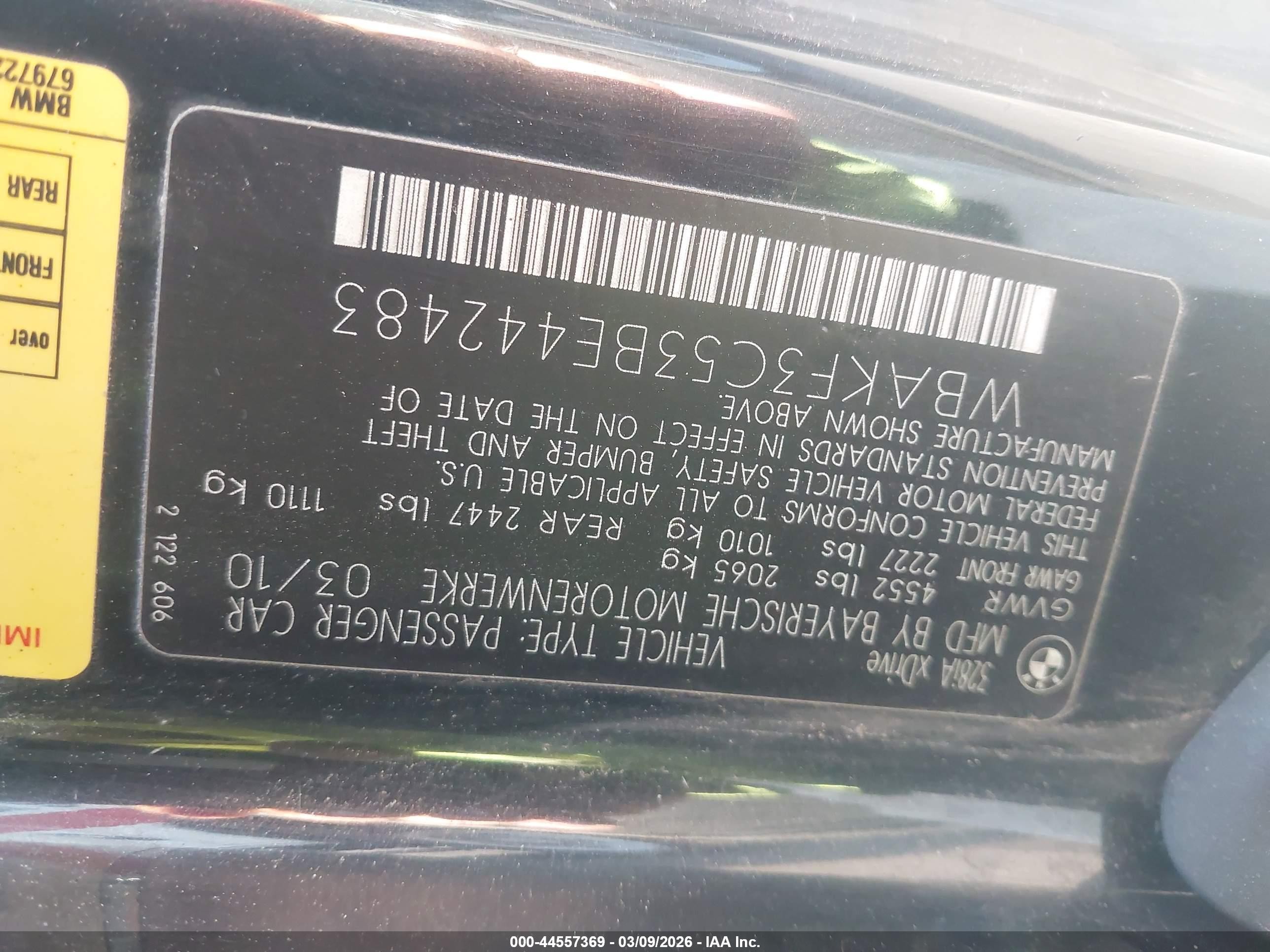 2011 Bmw 328i Xdrive Black vin: WBAKF3C53BE442483