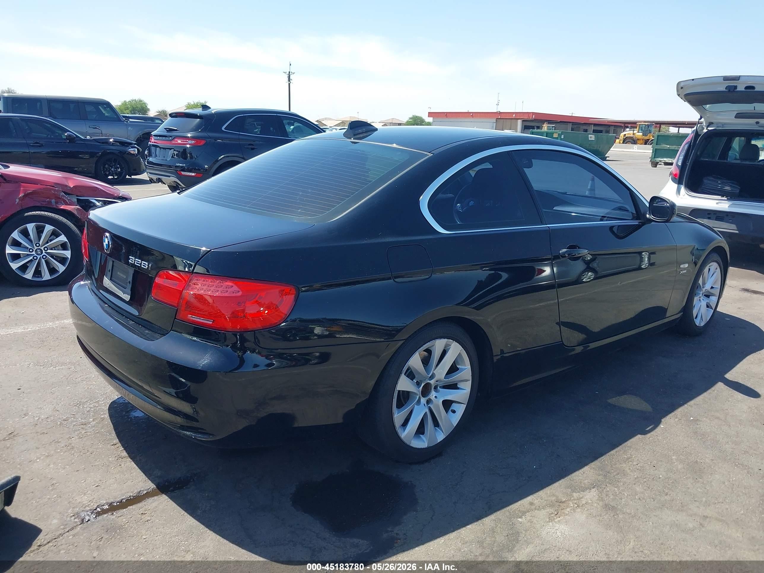 2011 Bmw 328i Xdrive Black vin: WBAKF5C55BE395906