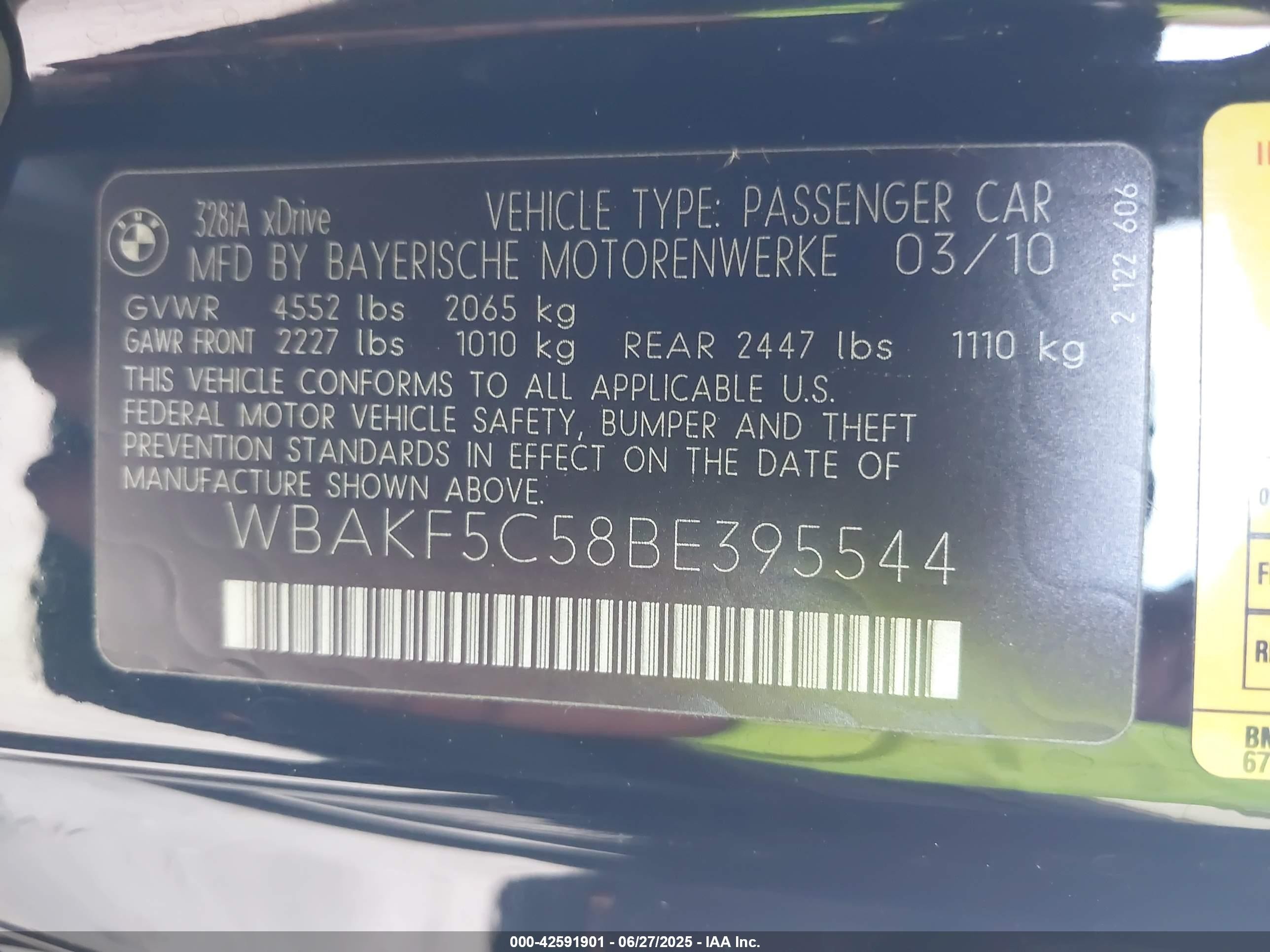 2011 Bmw 328i Xdrive Black vin: WBAKF5C58BE395544