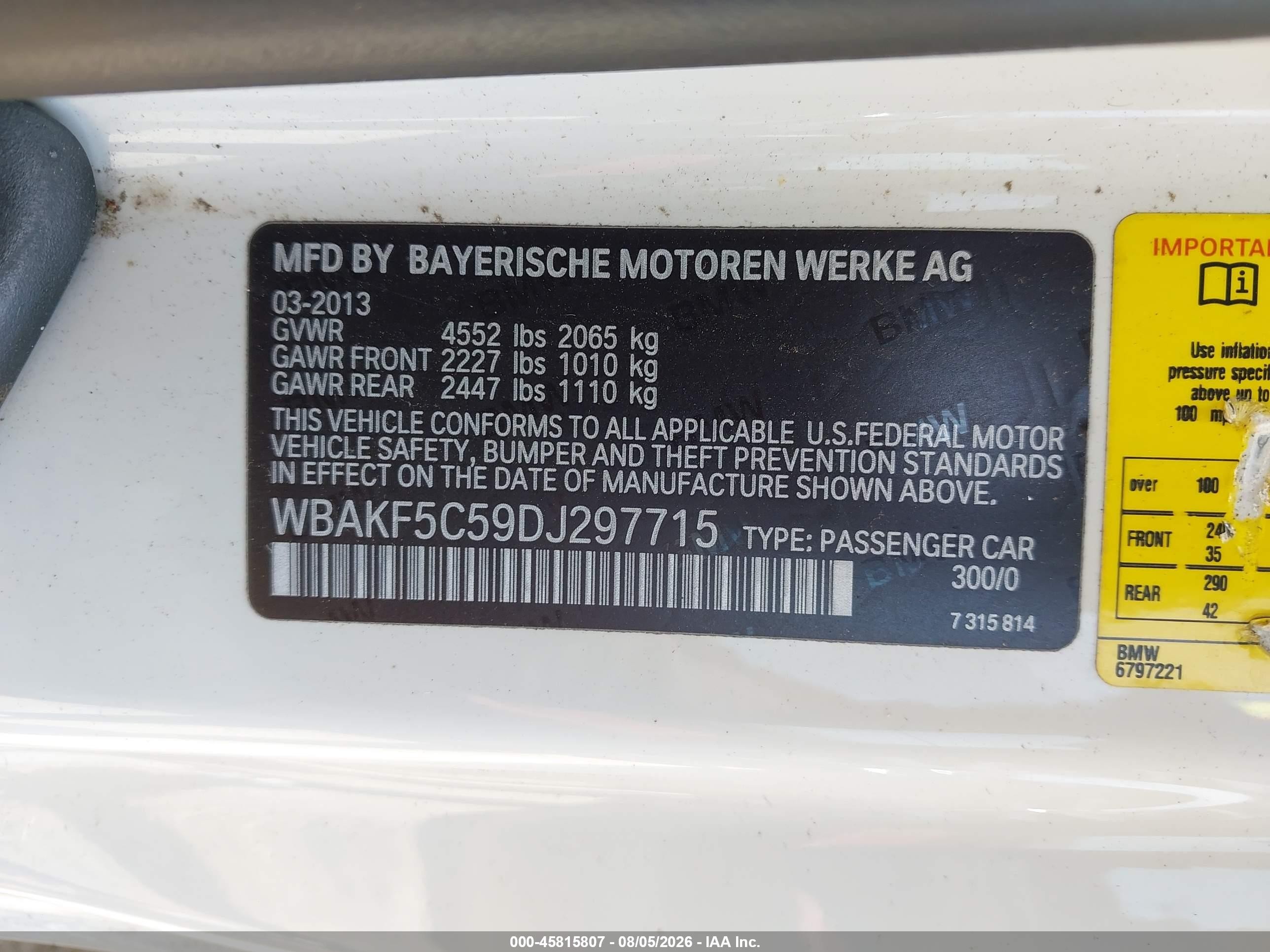 2013 Bmw 328i Xdrive White vin: WBAKF5C59DJ297715