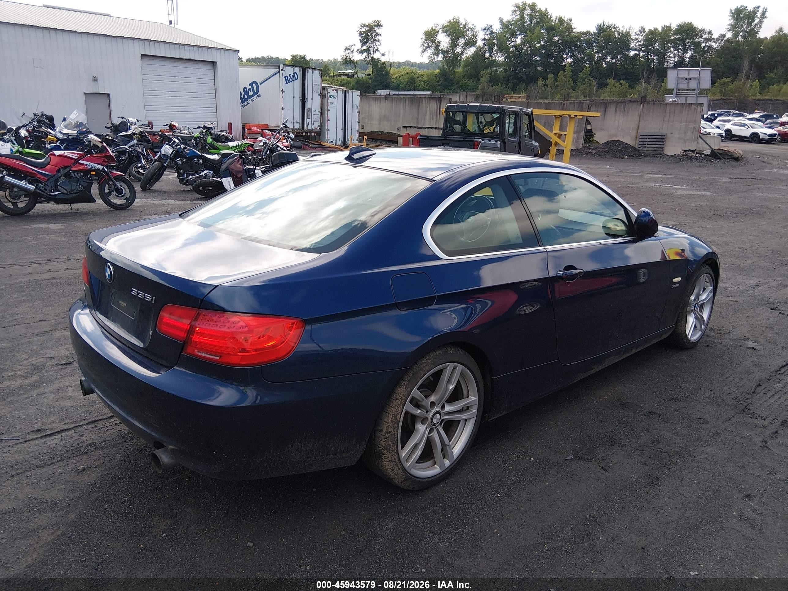 2011 Bmw 335i Xdrive Blue vin: WBAKF9C50BE620241