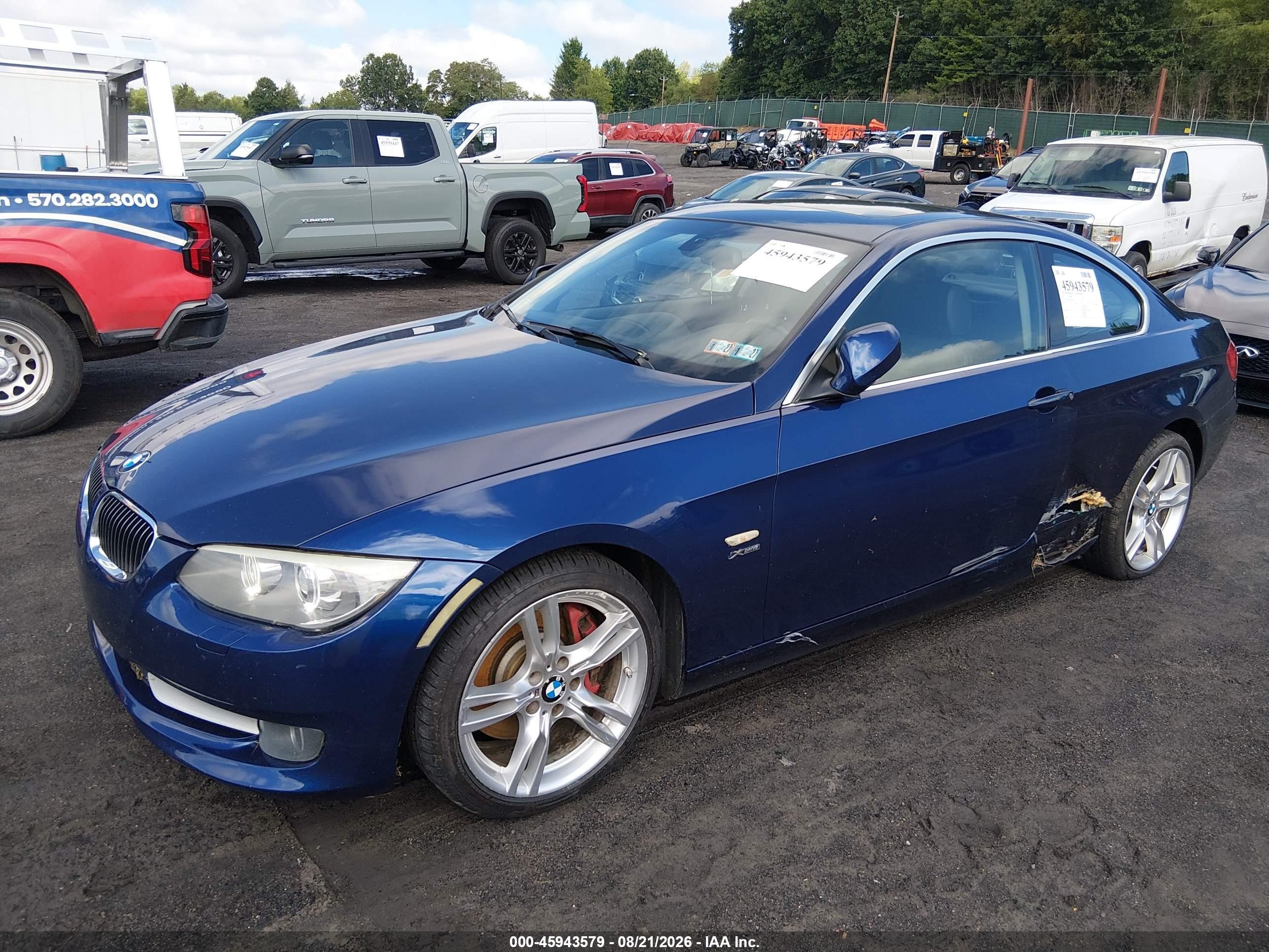2011 Bmw 335i Xdrive Blue vin: WBAKF9C50BE620241