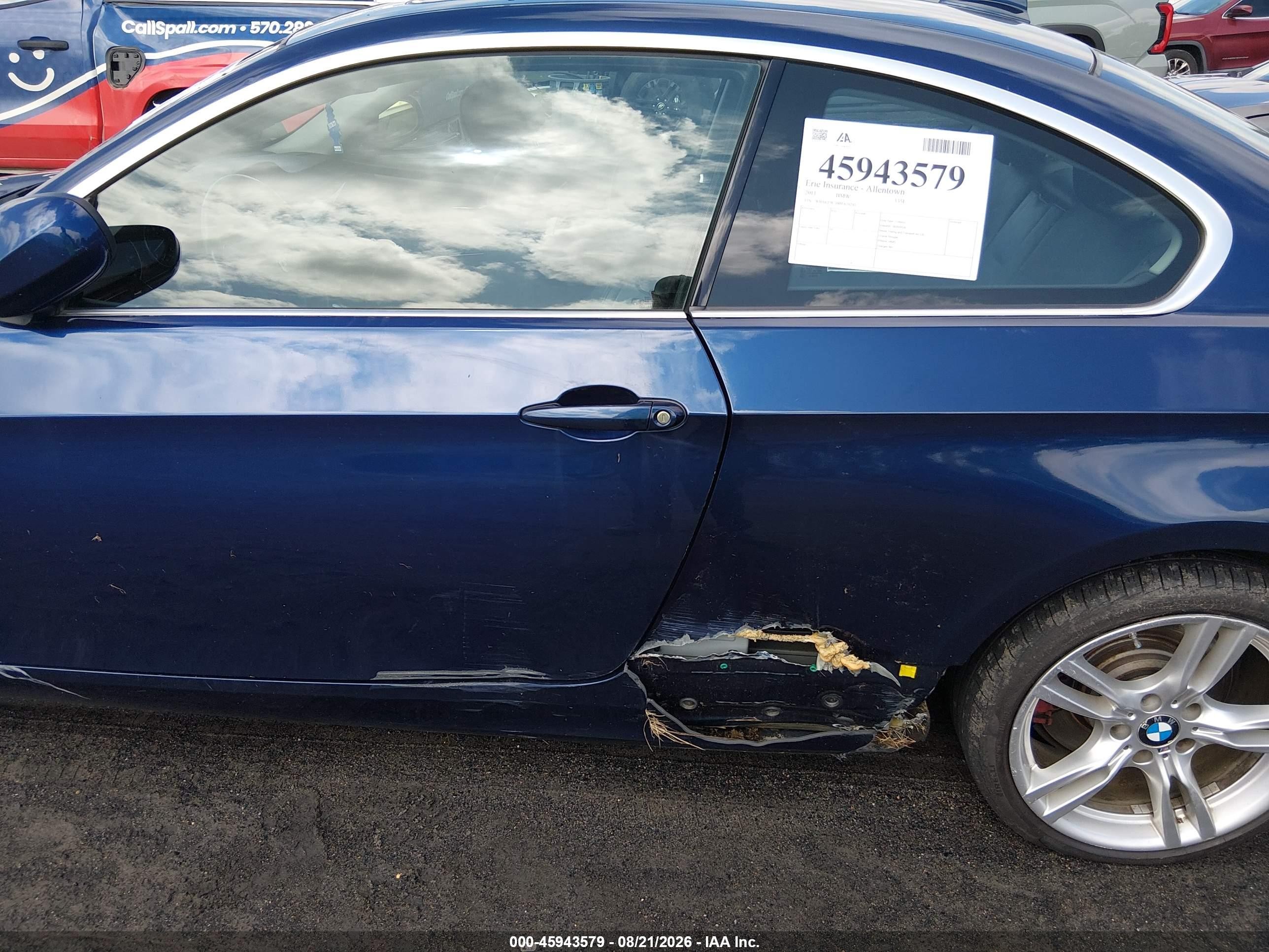 2011 Bmw 335i Xdrive Blue vin: WBAKF9C50BE620241