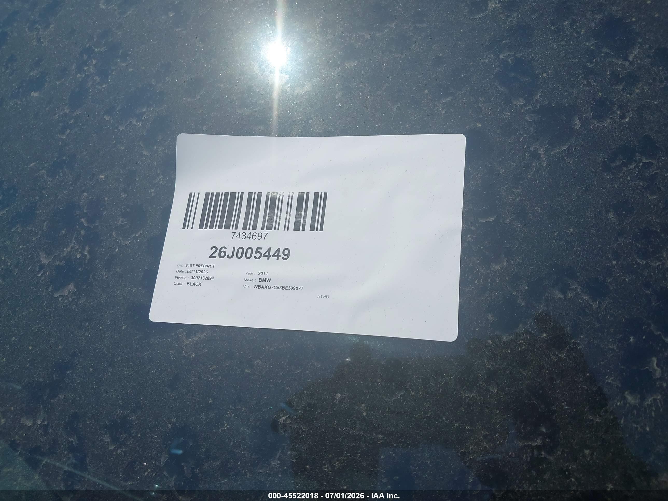 2011 Bmw 335i   Black vin: WBAKG7C53BE599077