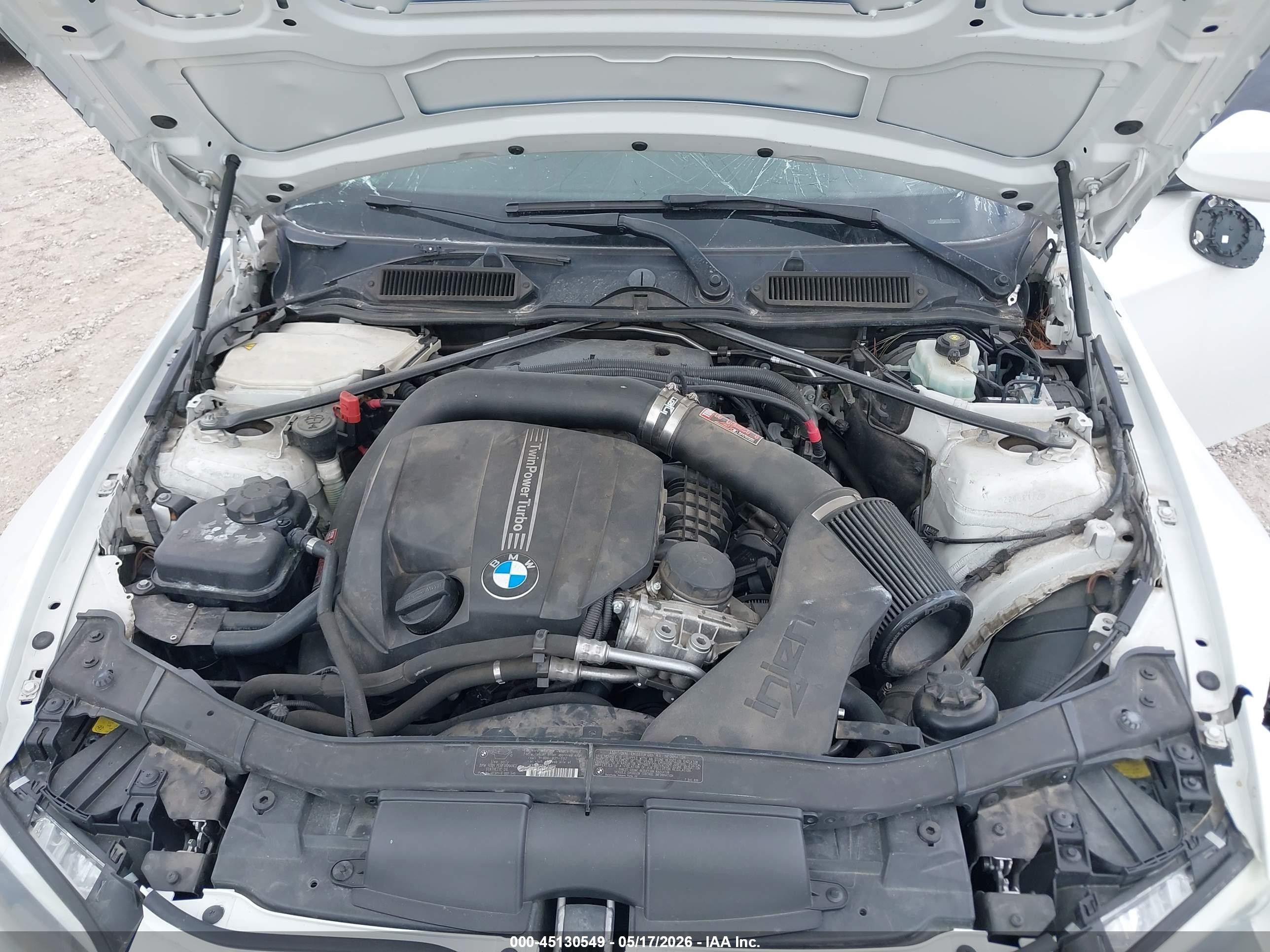 2013 Bmw 335i   White vin: WBAKG7C55DJ437994