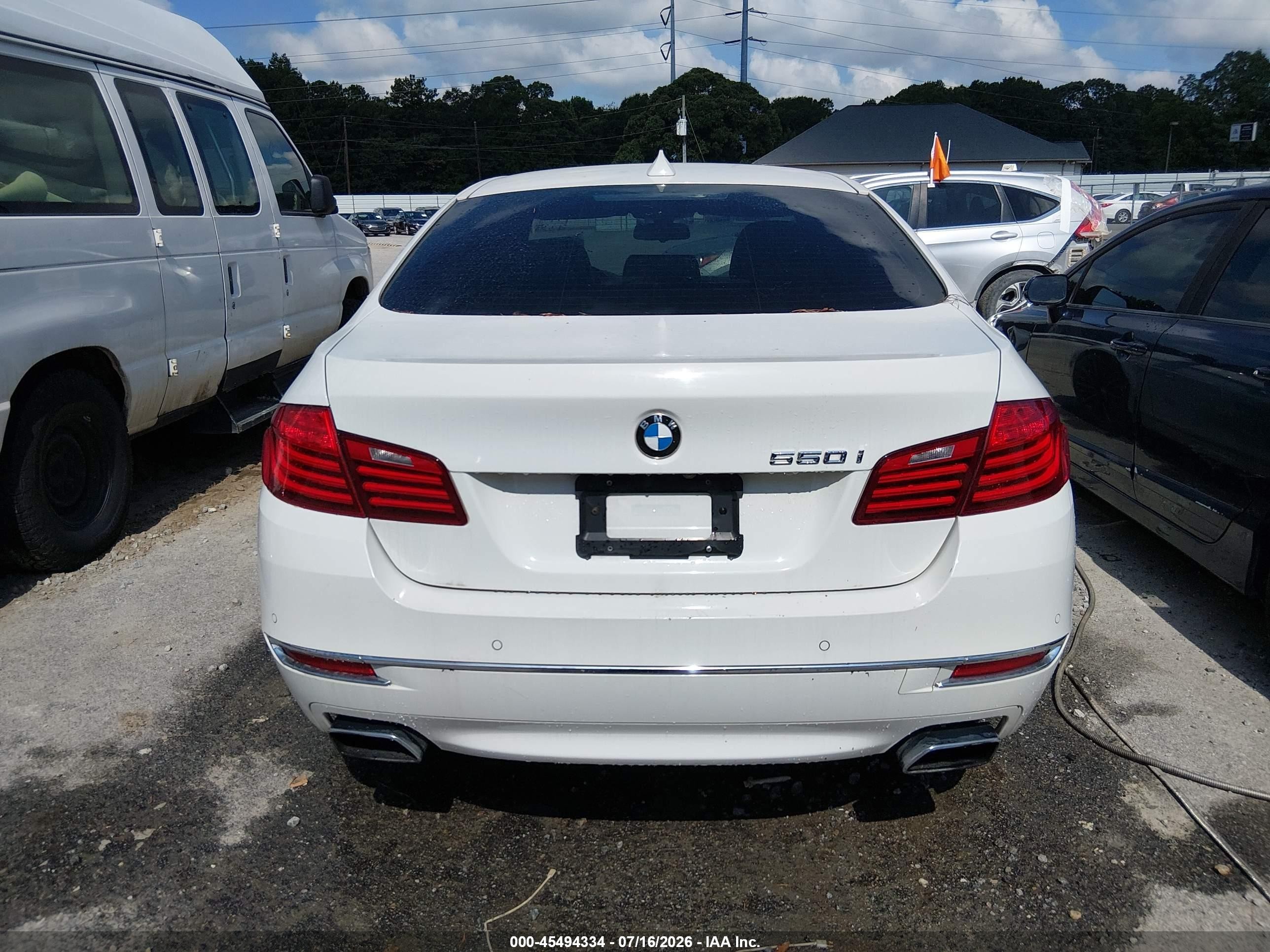 2014 Bmw 550i   White vin: WBAKN9C54ED680844