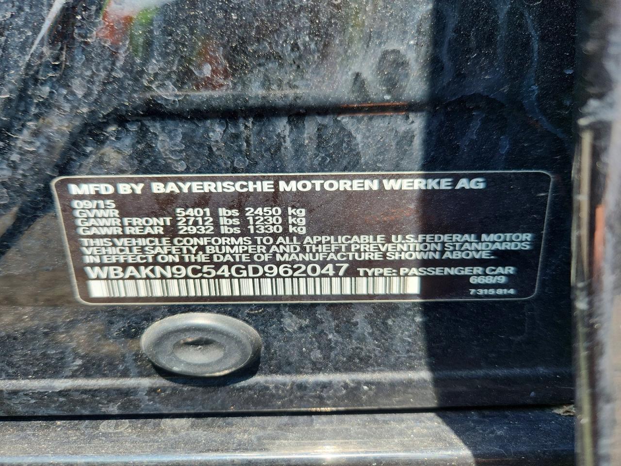 2016 Bmw 550 I Black vin: WBAKN9C54GD962047
