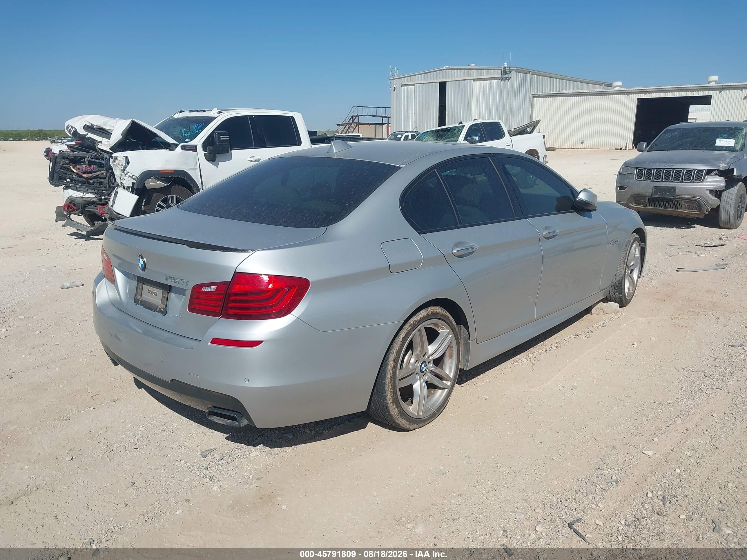 2014 Bmw 550i   Silver vin: WBAKN9C56ED000541