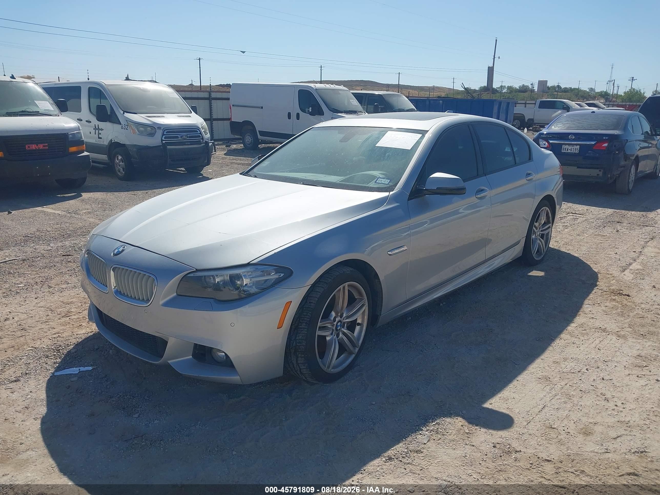 2014 Bmw 550i   Silver vin: WBAKN9C56ED000541