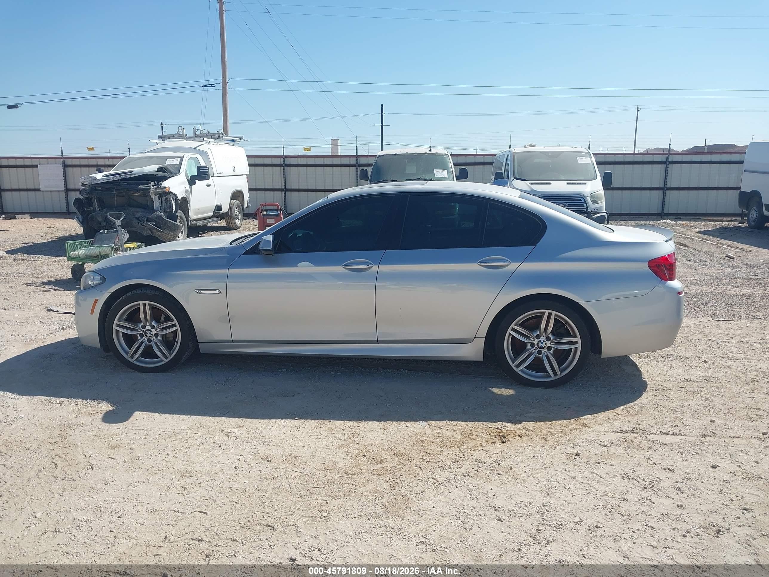 2014 Bmw 550i   Silver vin: WBAKN9C56ED000541